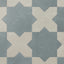 Isabel 11x11 Matte Porcelain Tile Star in Slate and Cross in Dove