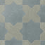 Isabel 11x11 Matte Porcelain Tile Star in Slate and Cross in Seasalt