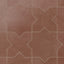 Isabel 11x11 Matte Porcelain Tile Star in Rust and Cross in Rust