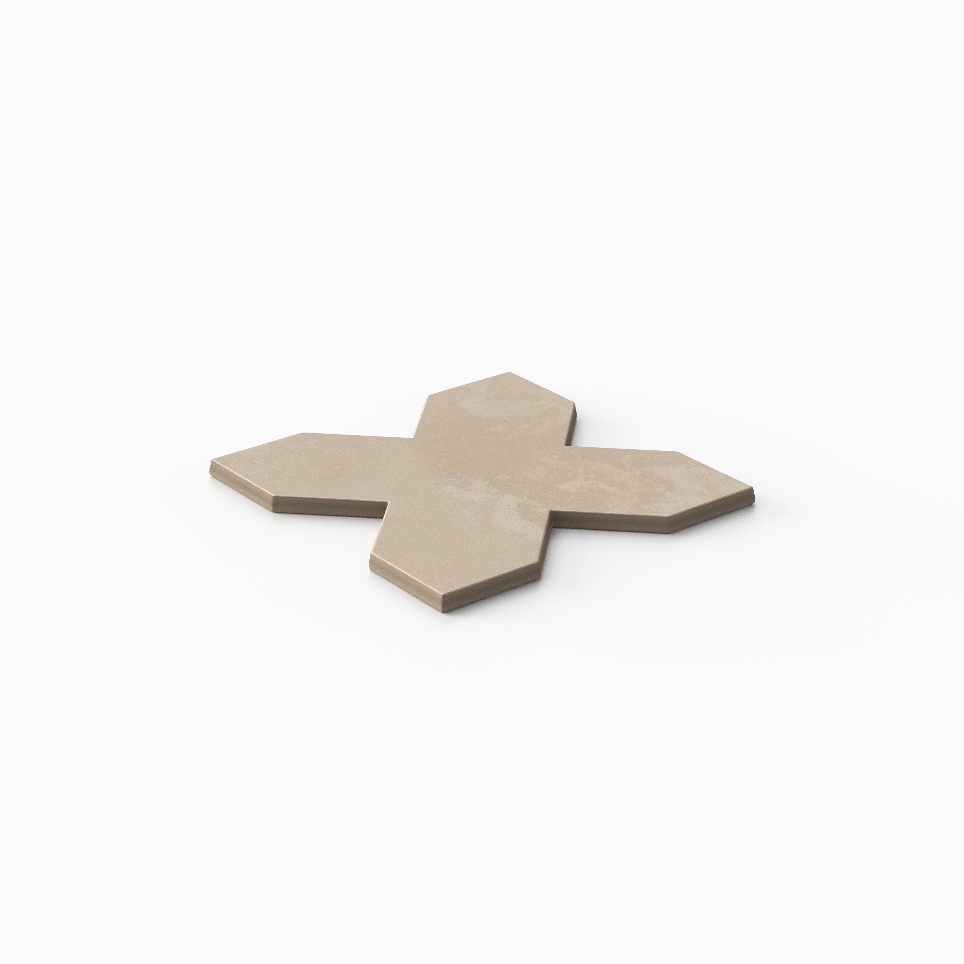 Isabel 5x5 Matte Porcelain Cross Tile in Sand