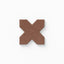 Isabel 5x5 Matte Porcelain Cross Tile in Rust