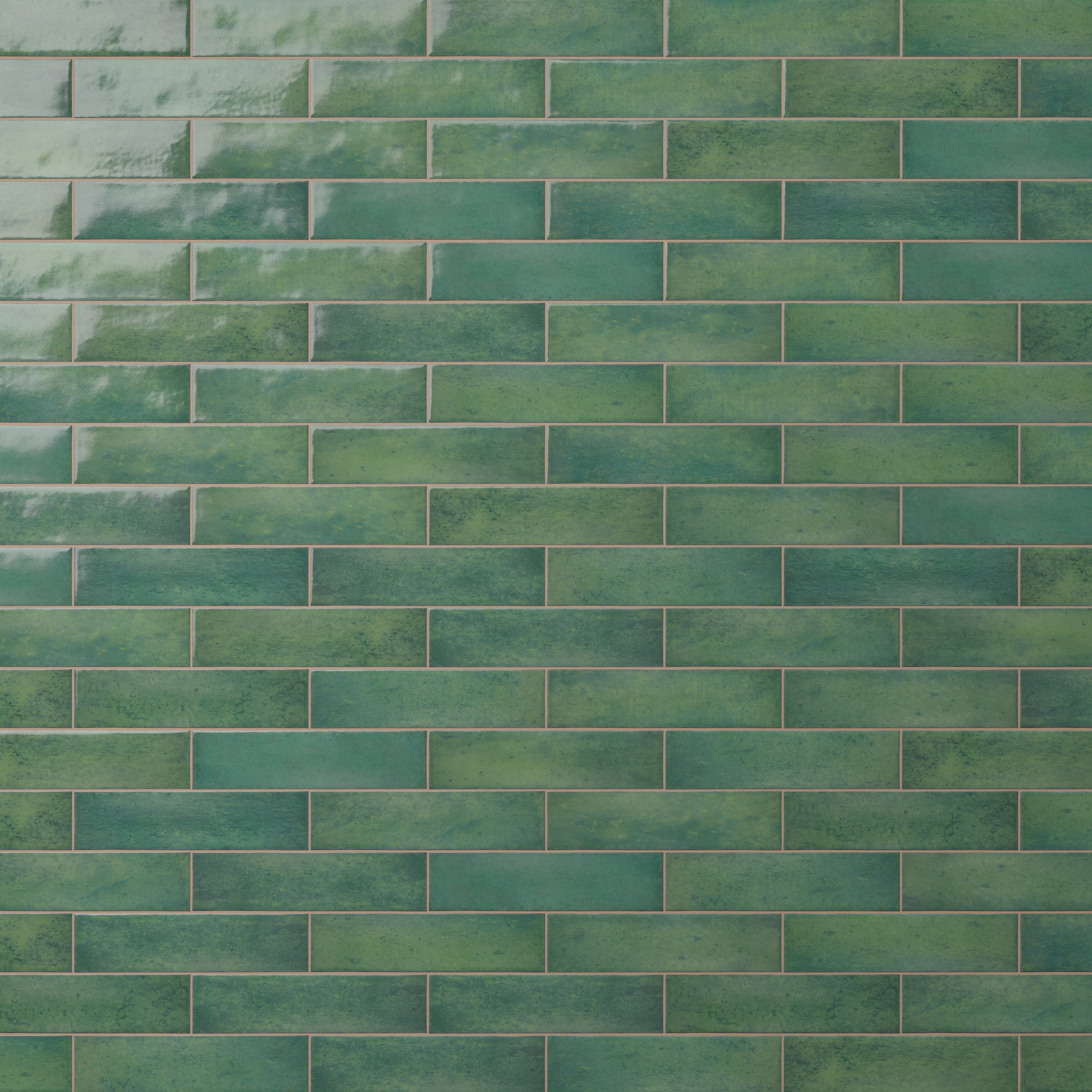 Colby 2x10 Glossy Porcelain Subway Tile in Forest