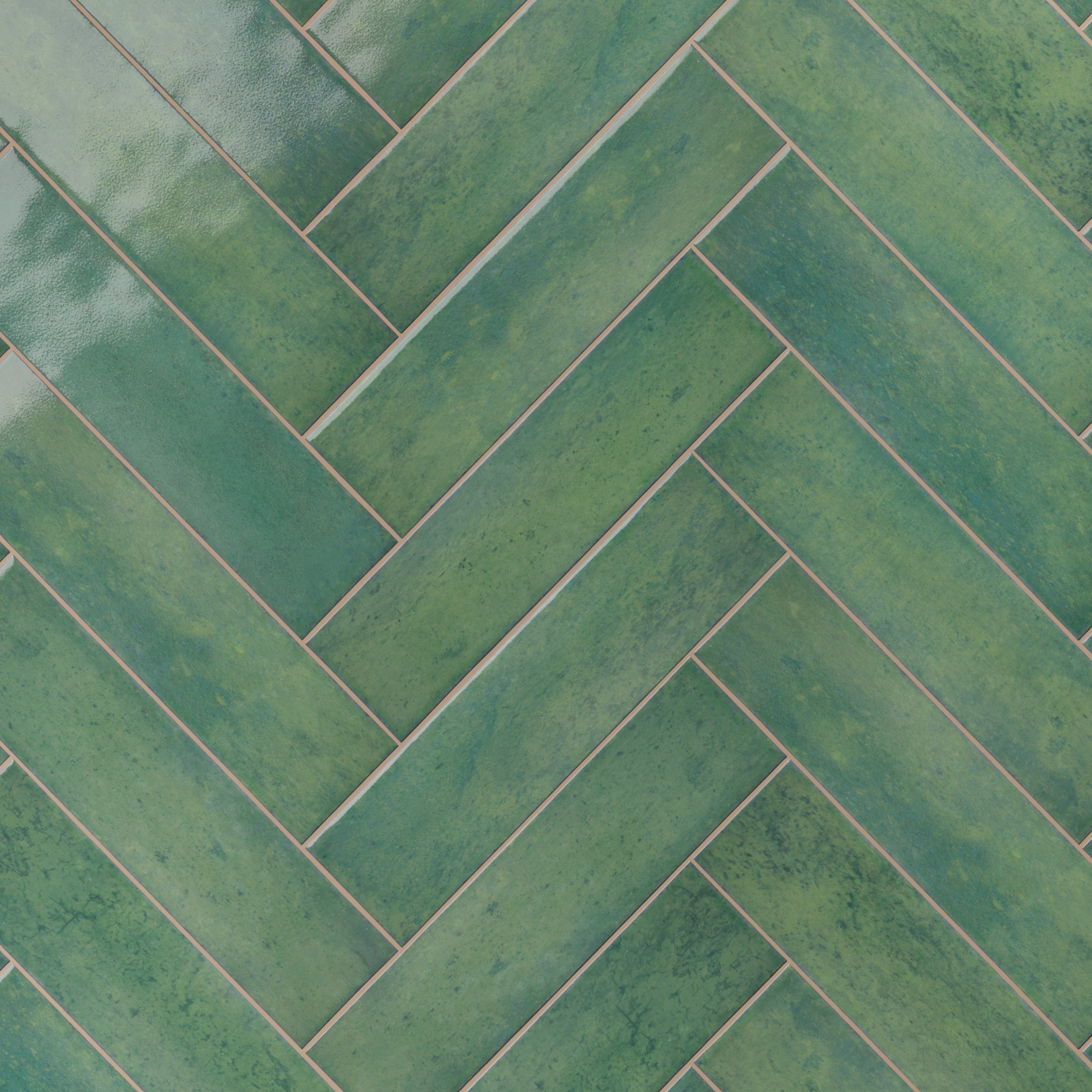 Colby 2x10 Glossy Porcelain Subway Tile in Forest