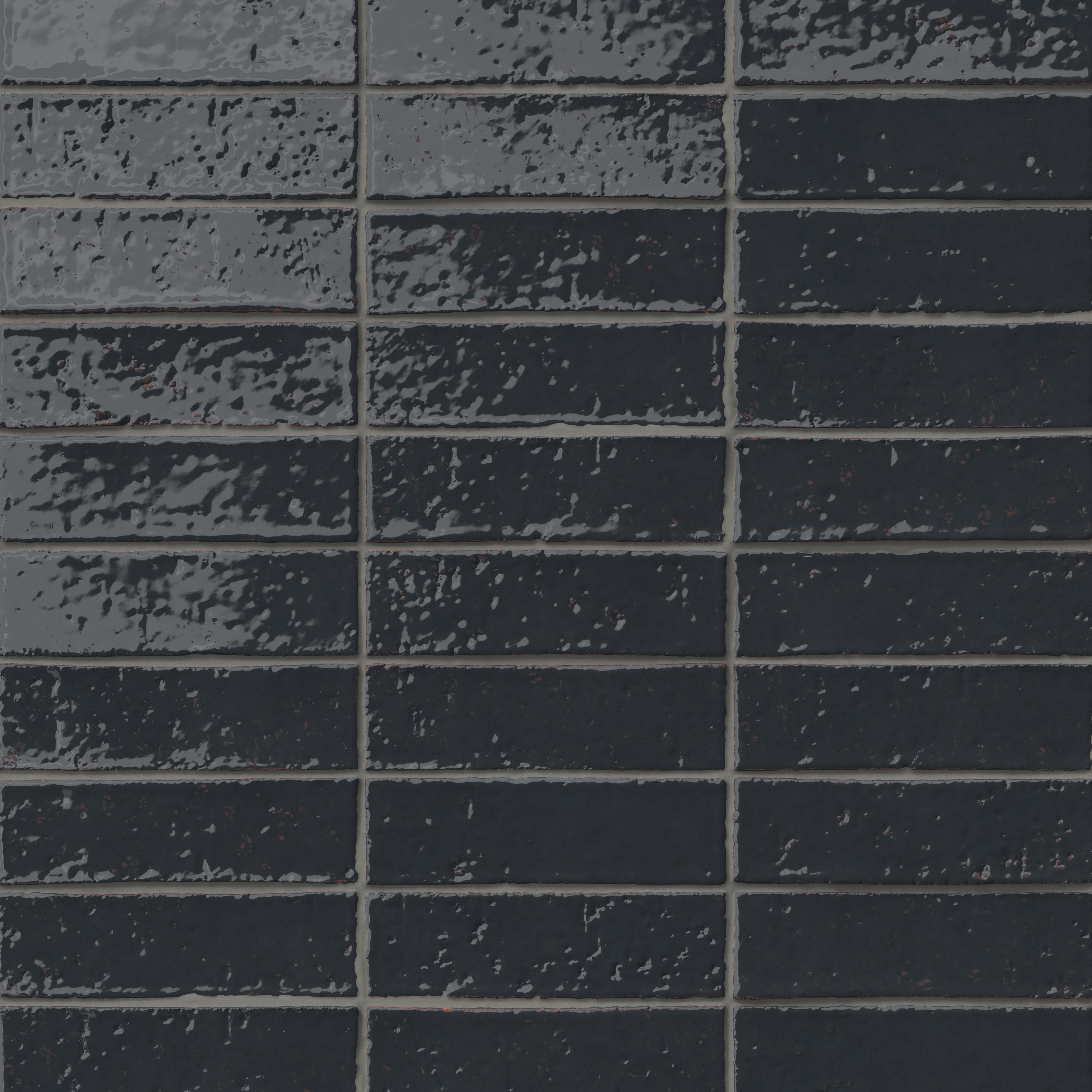 Elias 2x8 Glossy Brick Tile in Navy