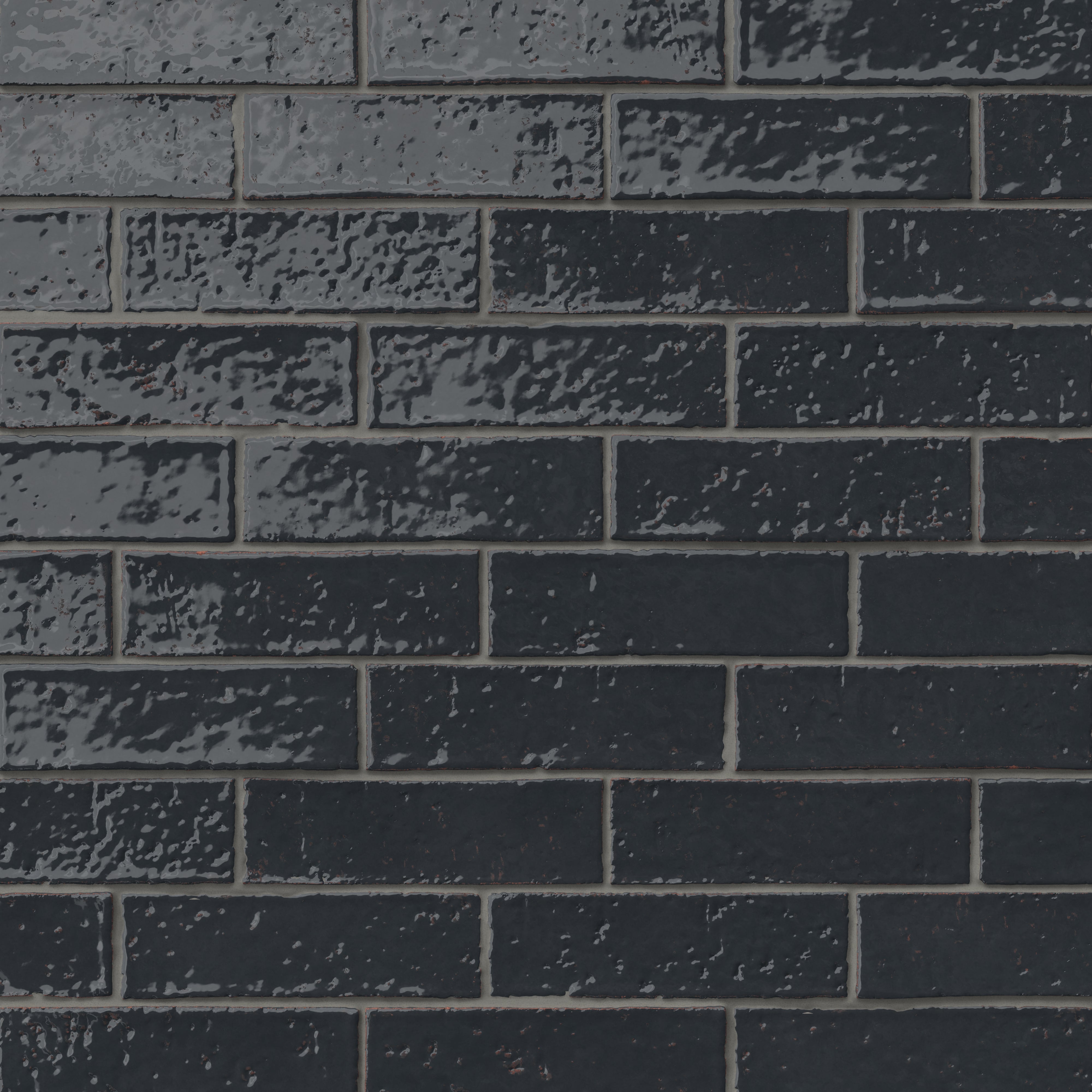 Elias 2x8 Glossy Brick Tile in Navy