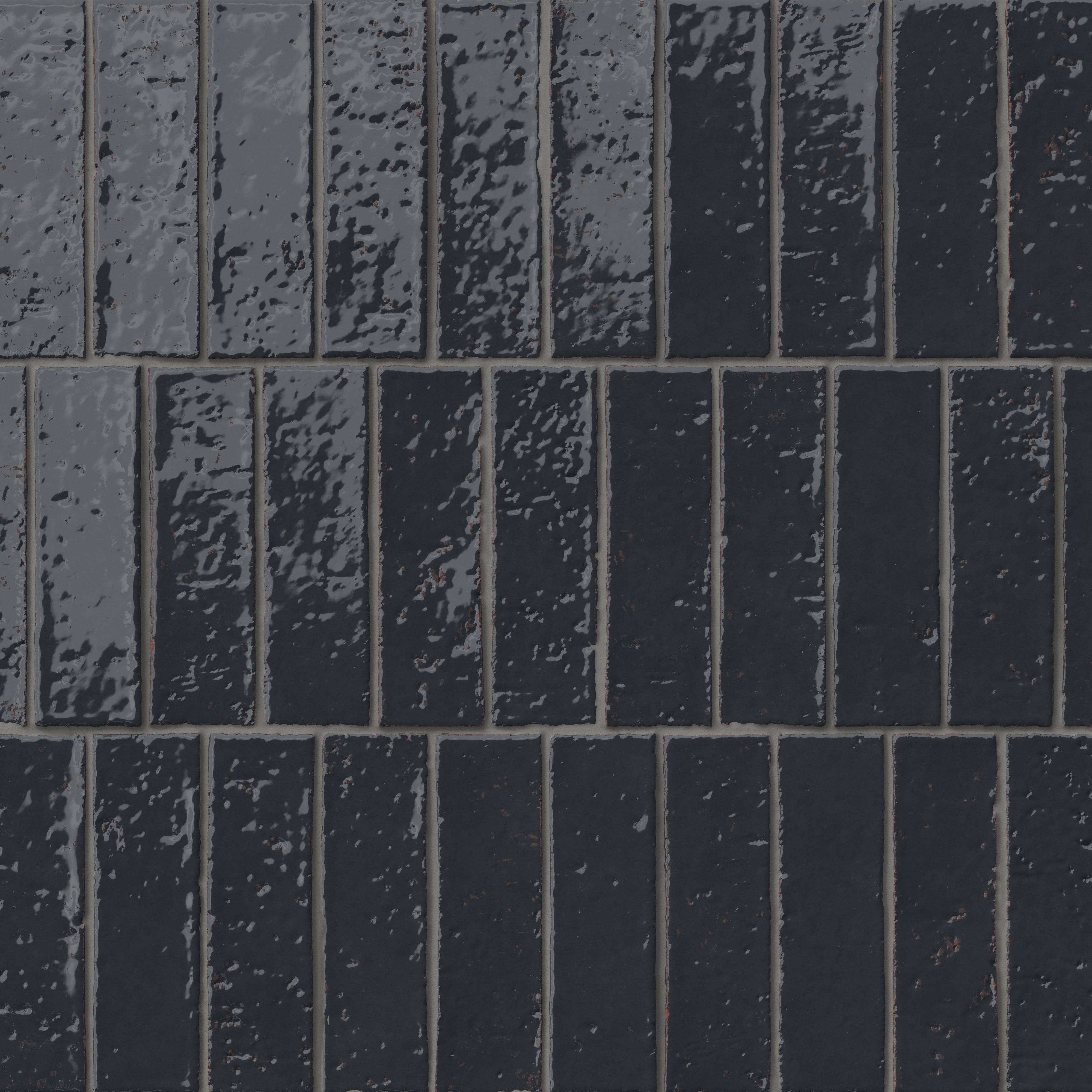 Elias 2x8 Glossy Brick Tile in Navy
