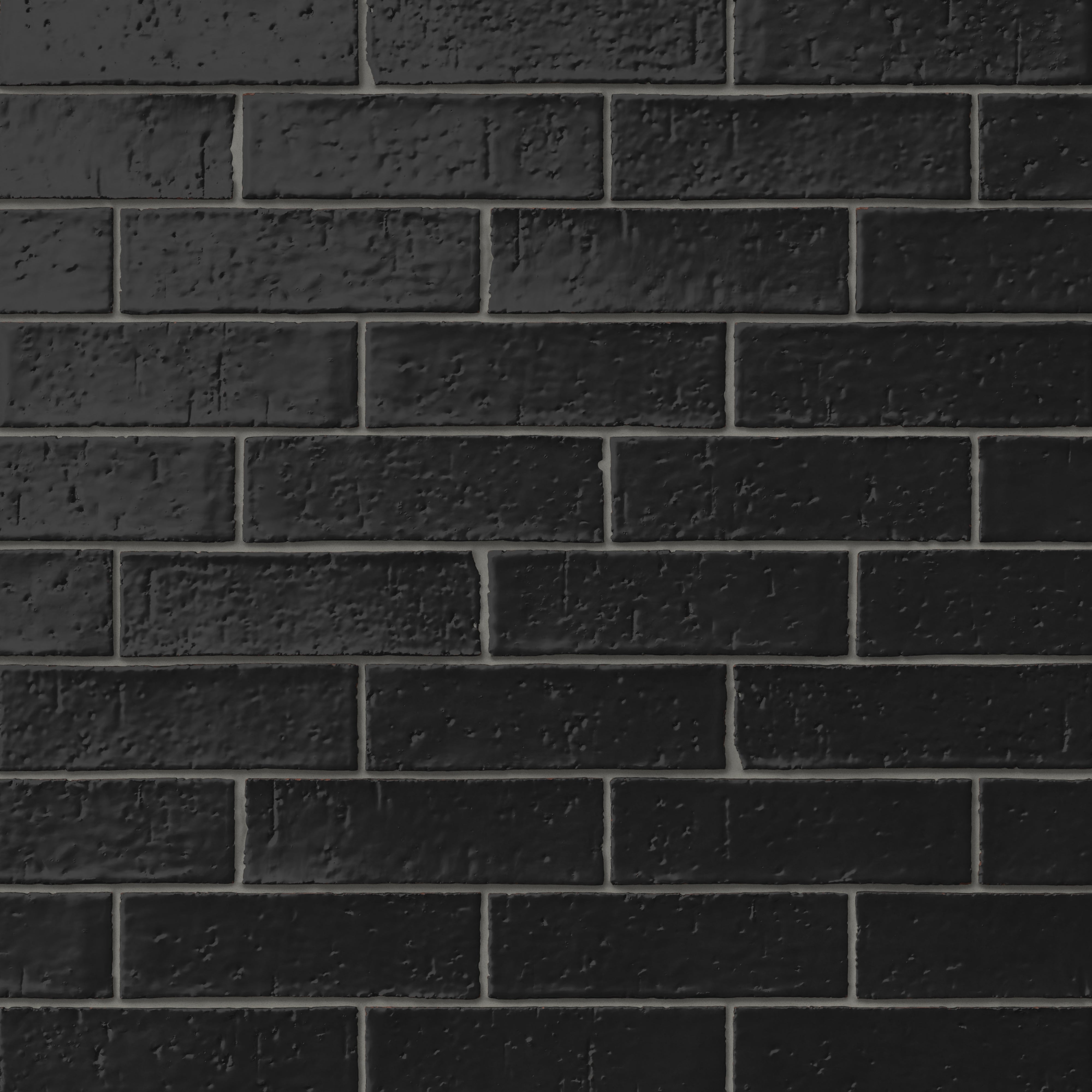 Elias 2x8 Glossy Brick Tile in Charcoal