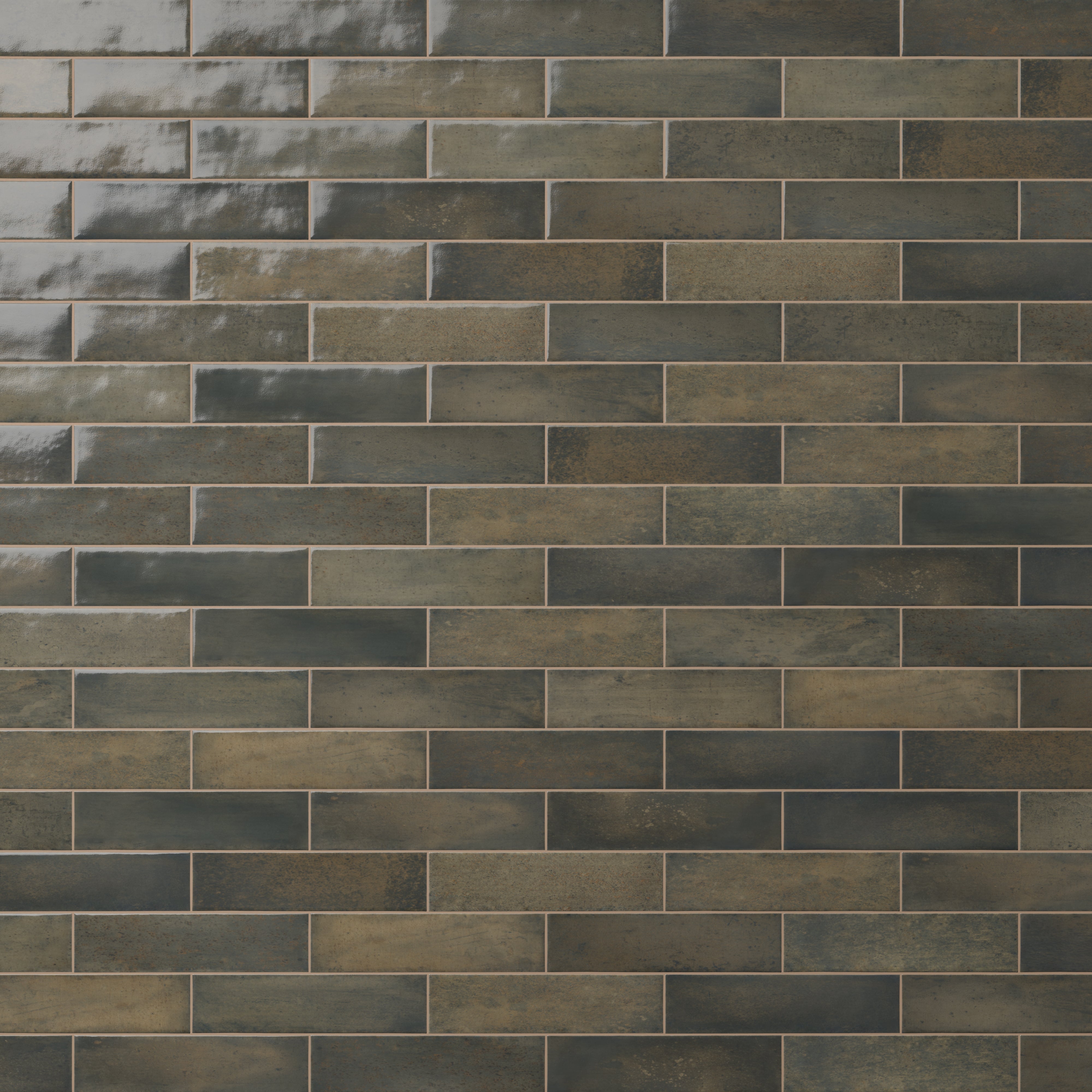 Colby 2 x 10 Glossy Porcelain Subway Tile in Nero