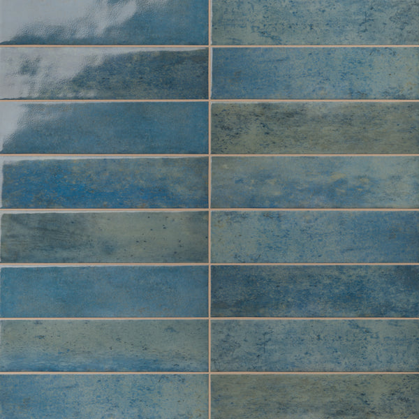 Colby 2x10 Glossy Porcelain Subway Tile in Denim