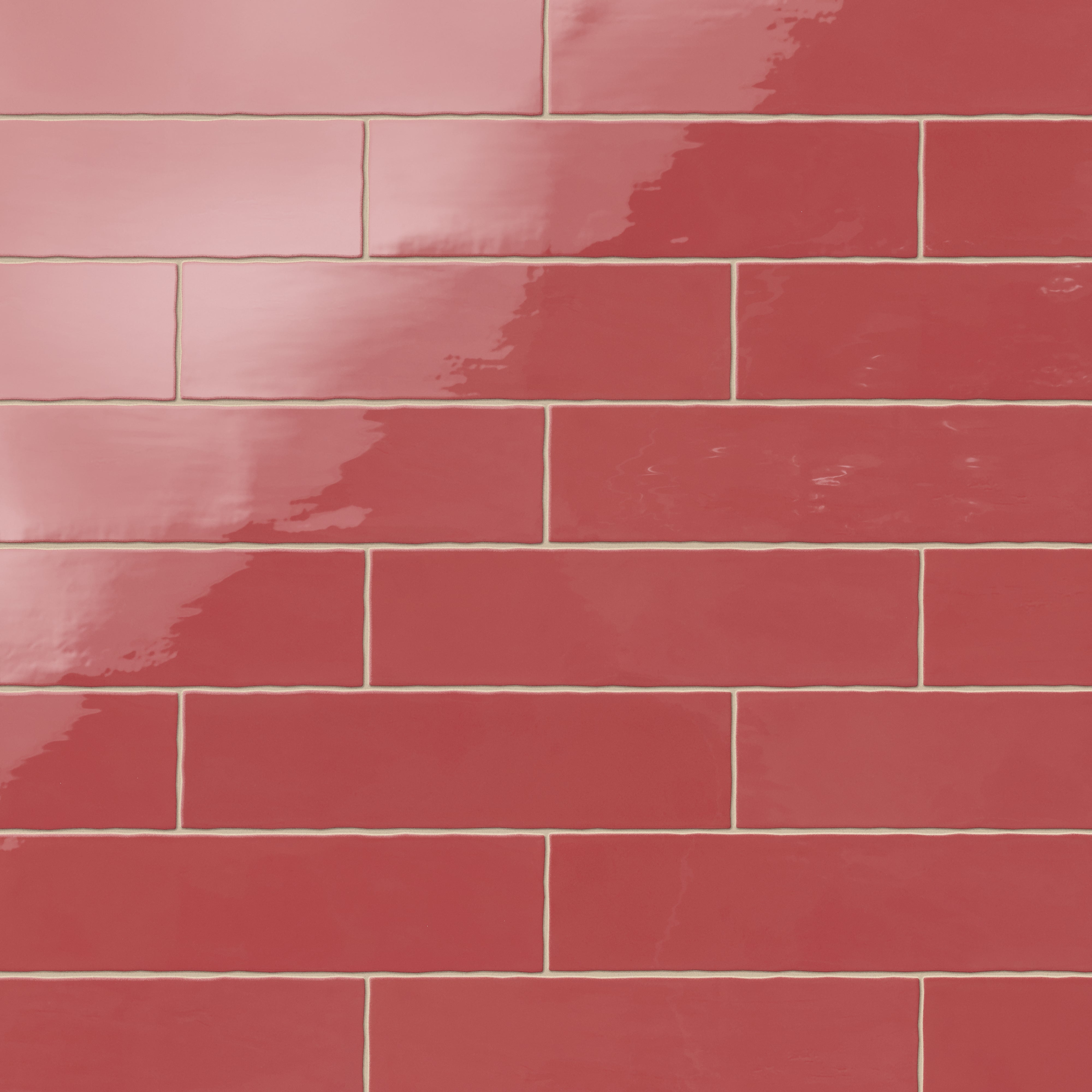 Harper 3x12 Glossy Ceramic Tile in Vermilion