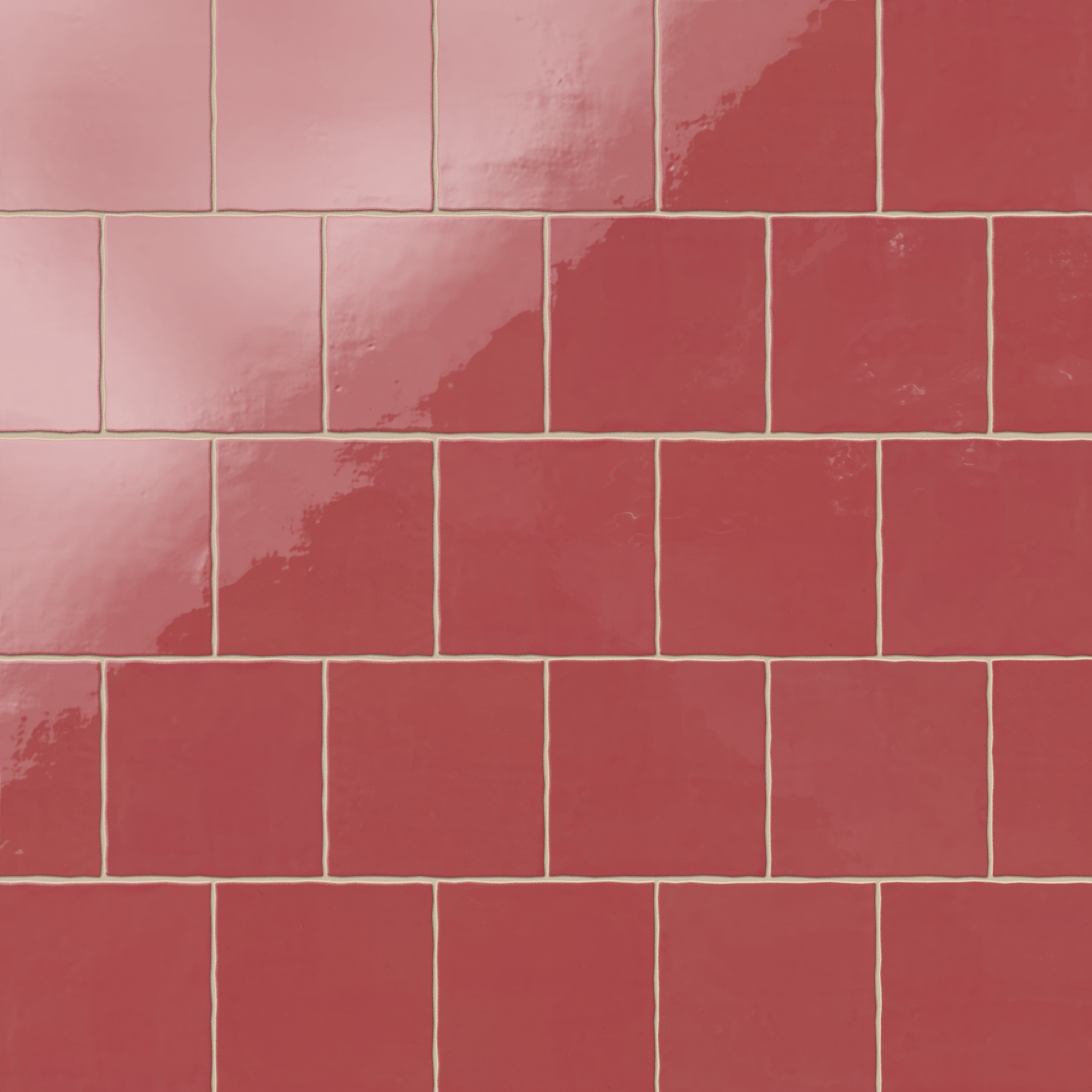 Harper 5x5 Glossy Ceramic Tile in Vermilion