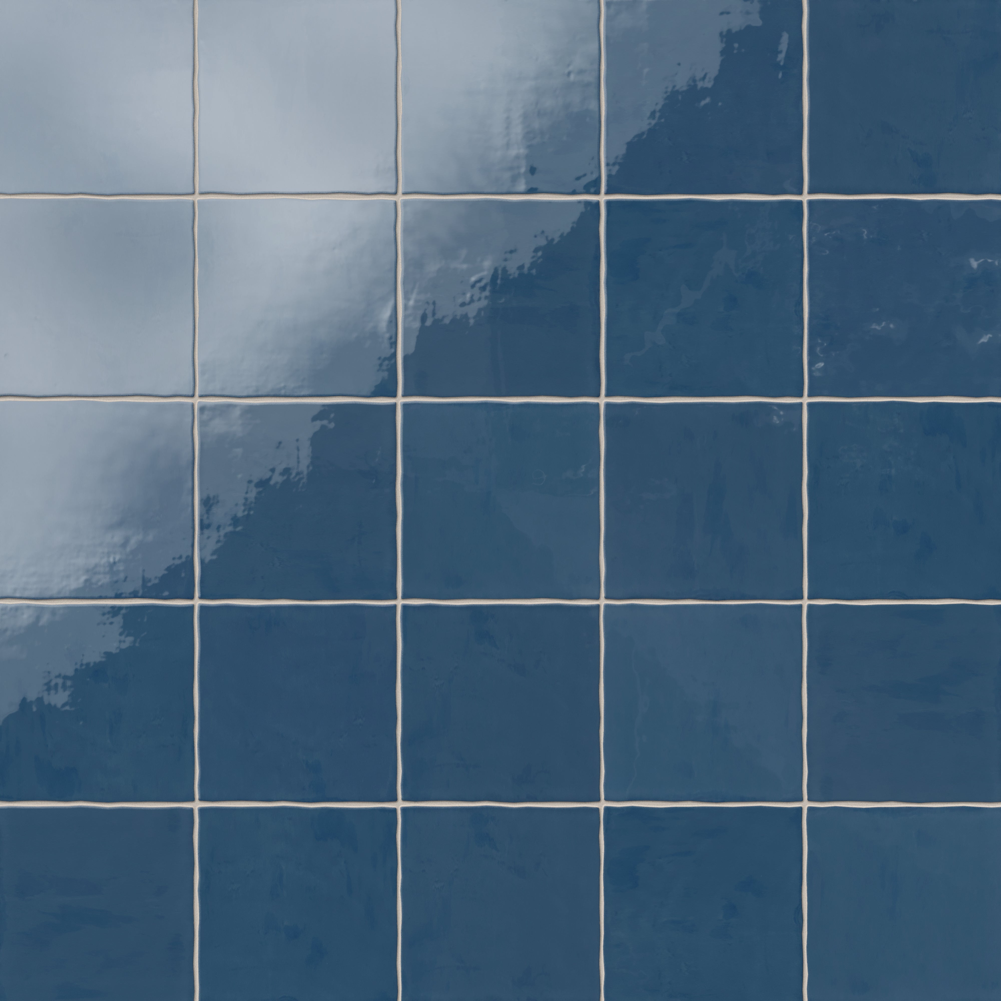 Harper 5x5 Glossy Ceramic Tile in Cerulean