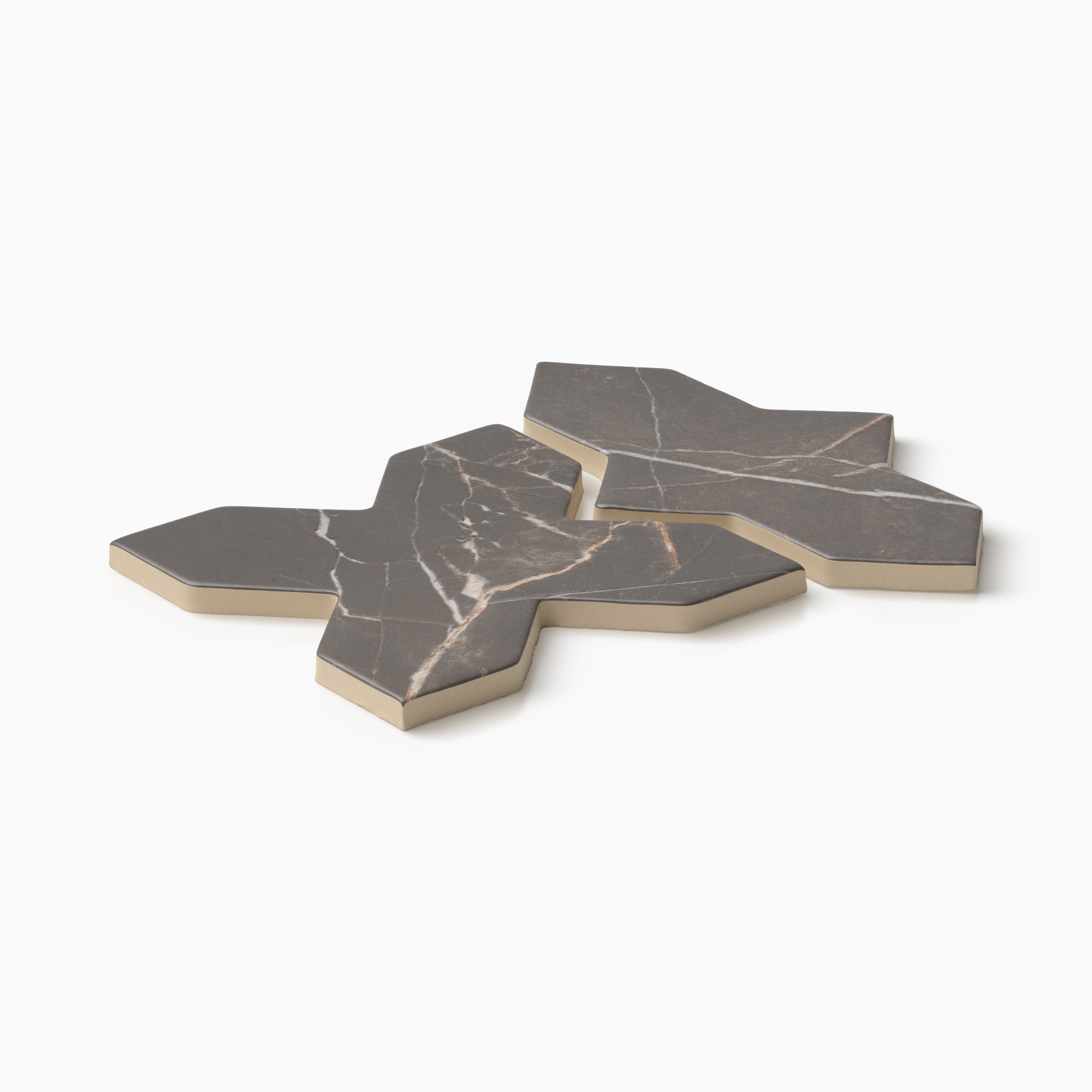 Aslan 8x8 Porcelain Tile Shield in Imperial and Cross in Imperial