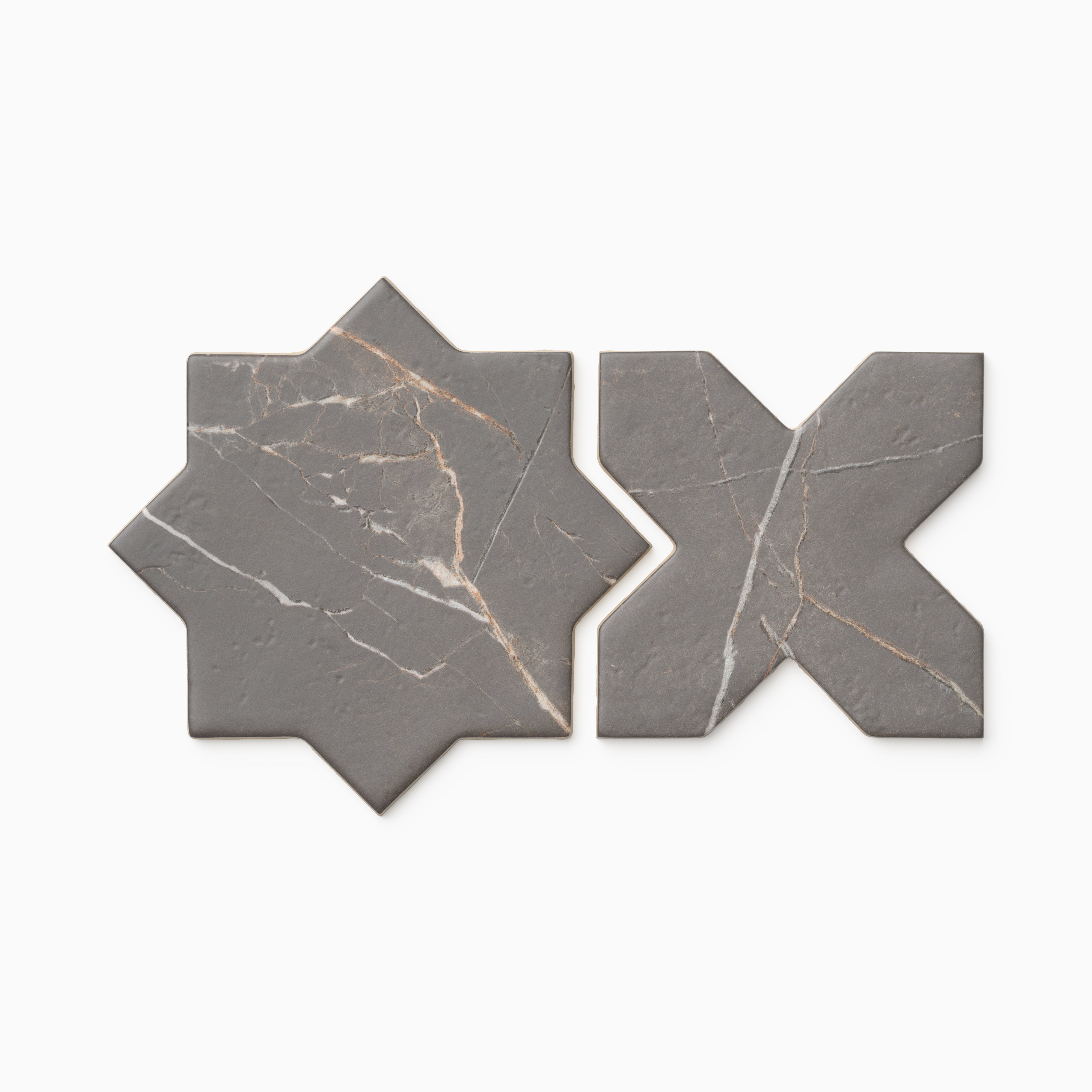 Aslan 6x12 Porcelain Tile Star in Imperial and Cross in Imperial