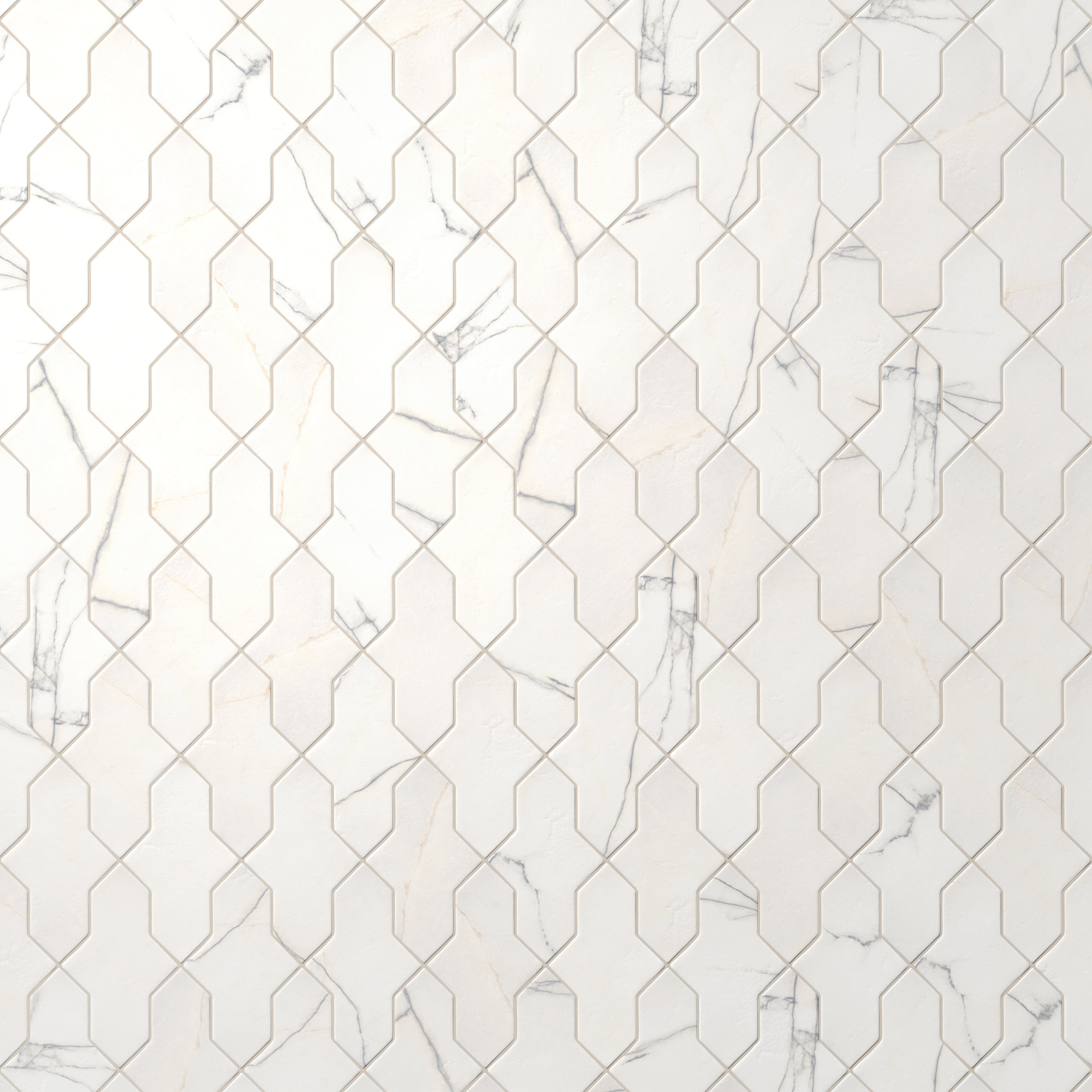 Aslan 2x8 Porcelain Tile Shield in Calacatta