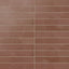 Isabel 2.5x12 Matte Porcelain Tile in Rust