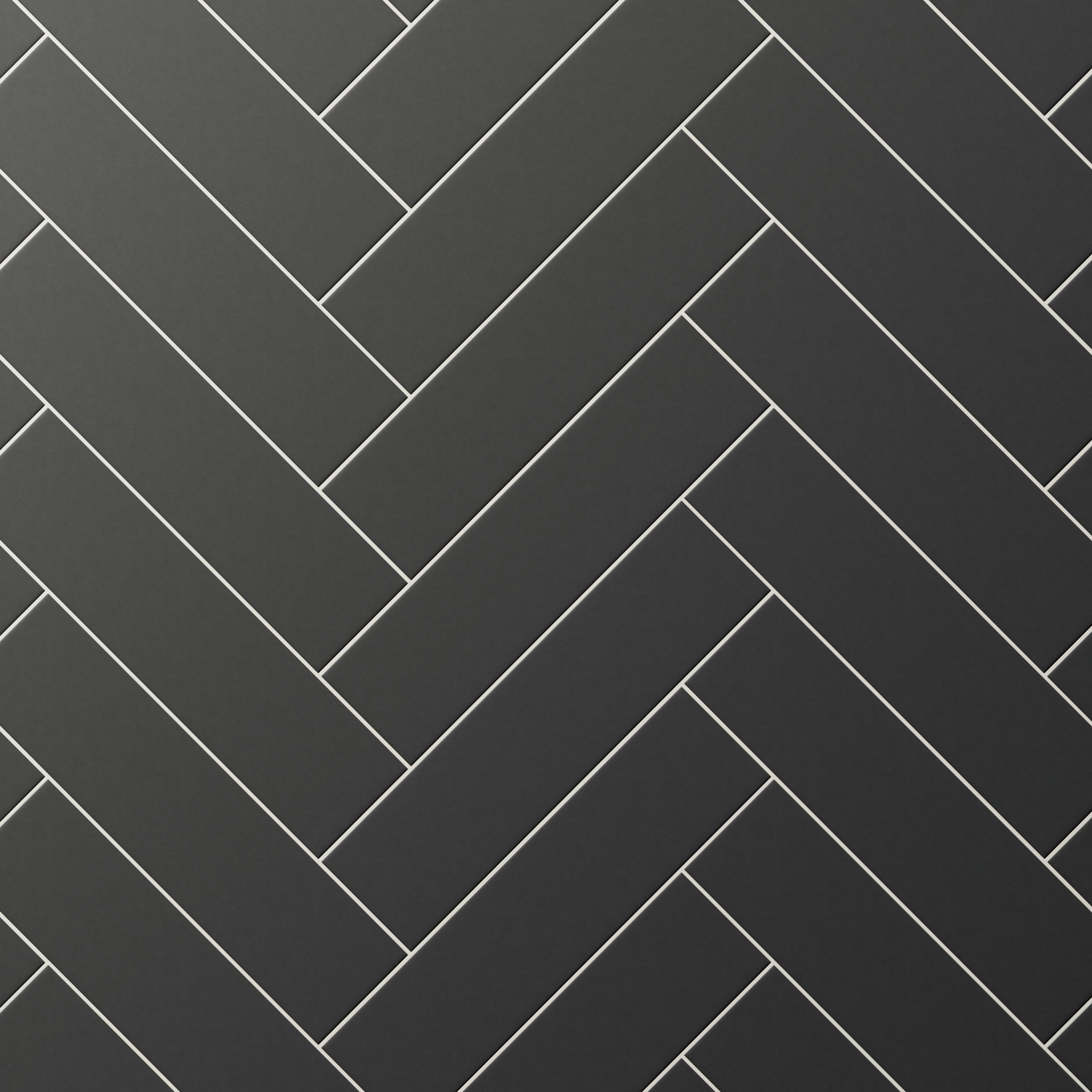 Merrick 3x11 Matte Porcelain Tile in Synth Black