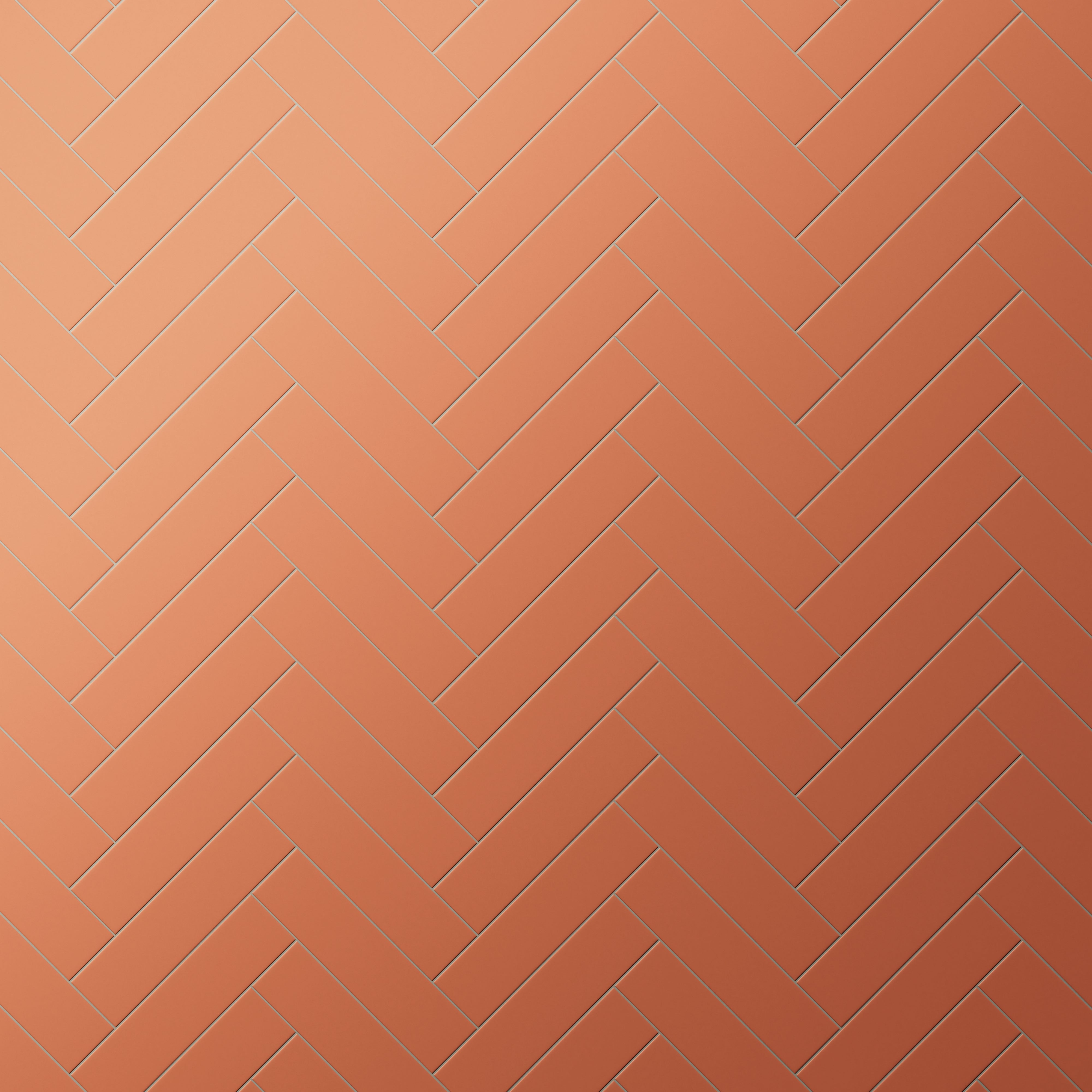 Merrick 3x11 Glossy Porcelain Tile in New-Age Terracota