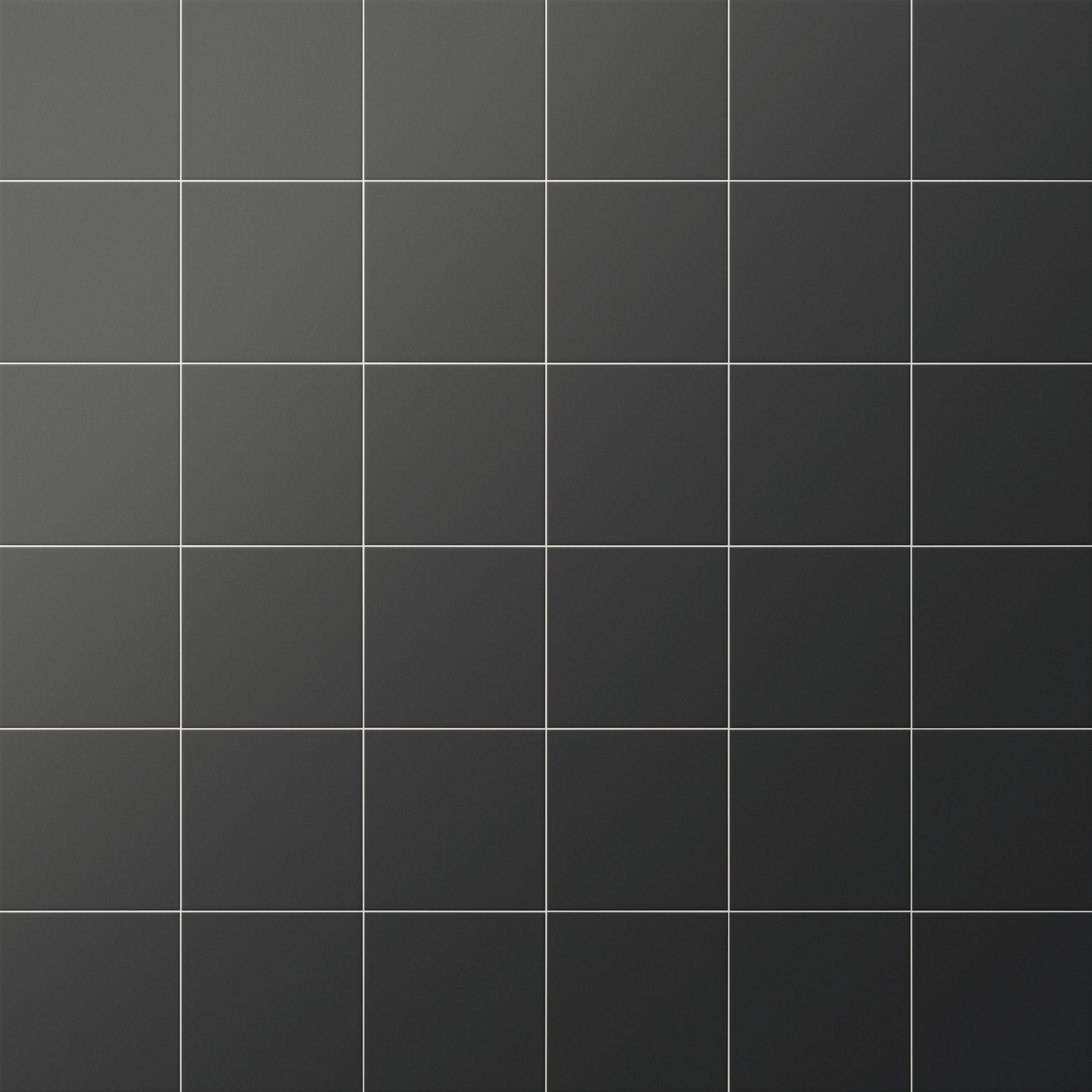 Merrick 8x8 Glossy Porcelain Tile in Synth Black