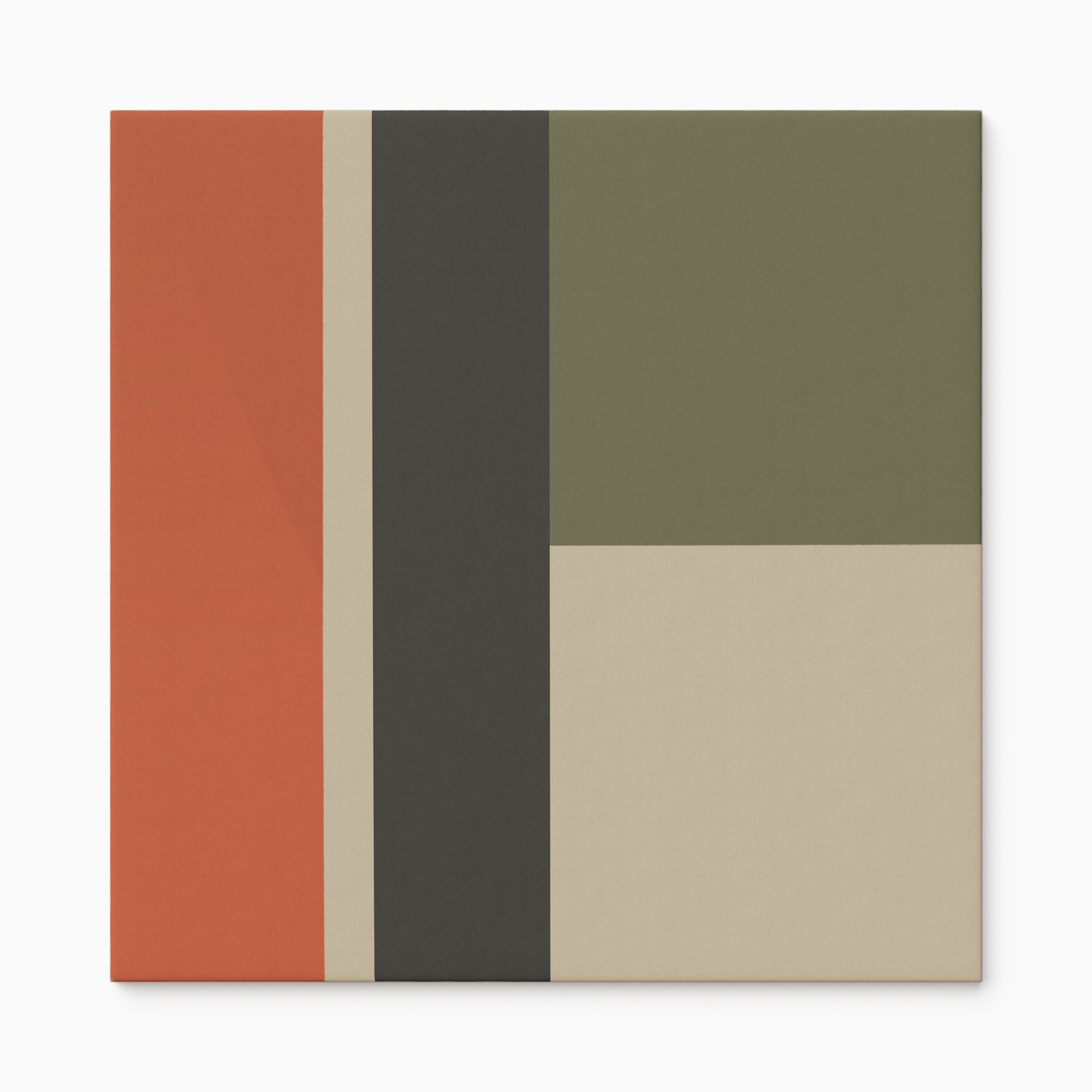 Merrick 8x8 Matte Porcelain Tile in Color Mix