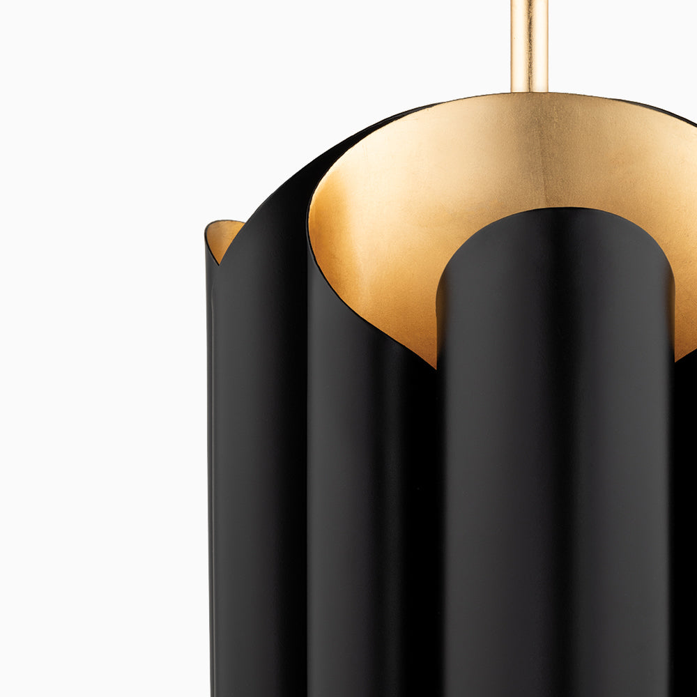 Cillian Pendant In Gold Leaf/White