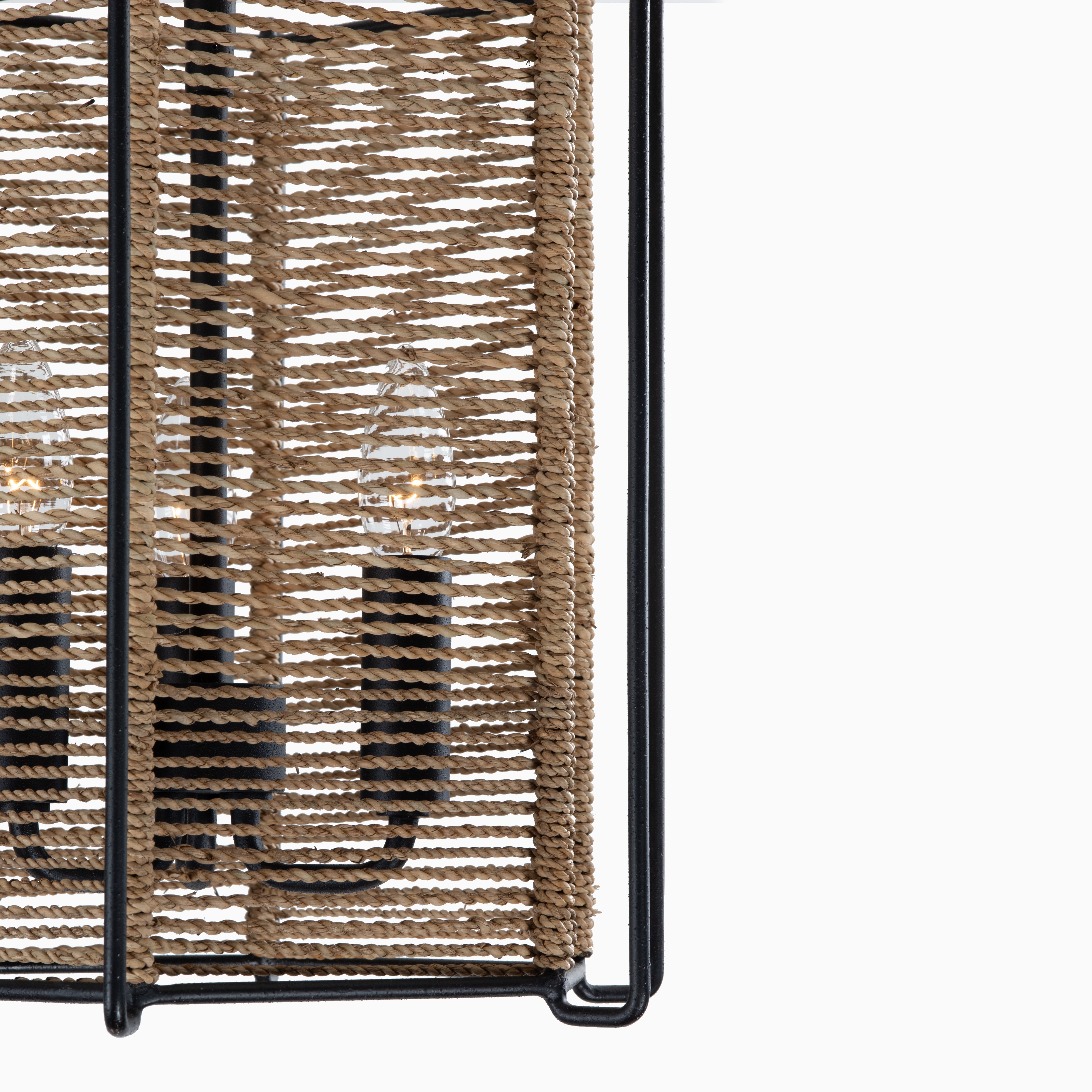 Ameena Lantern In Textured Black