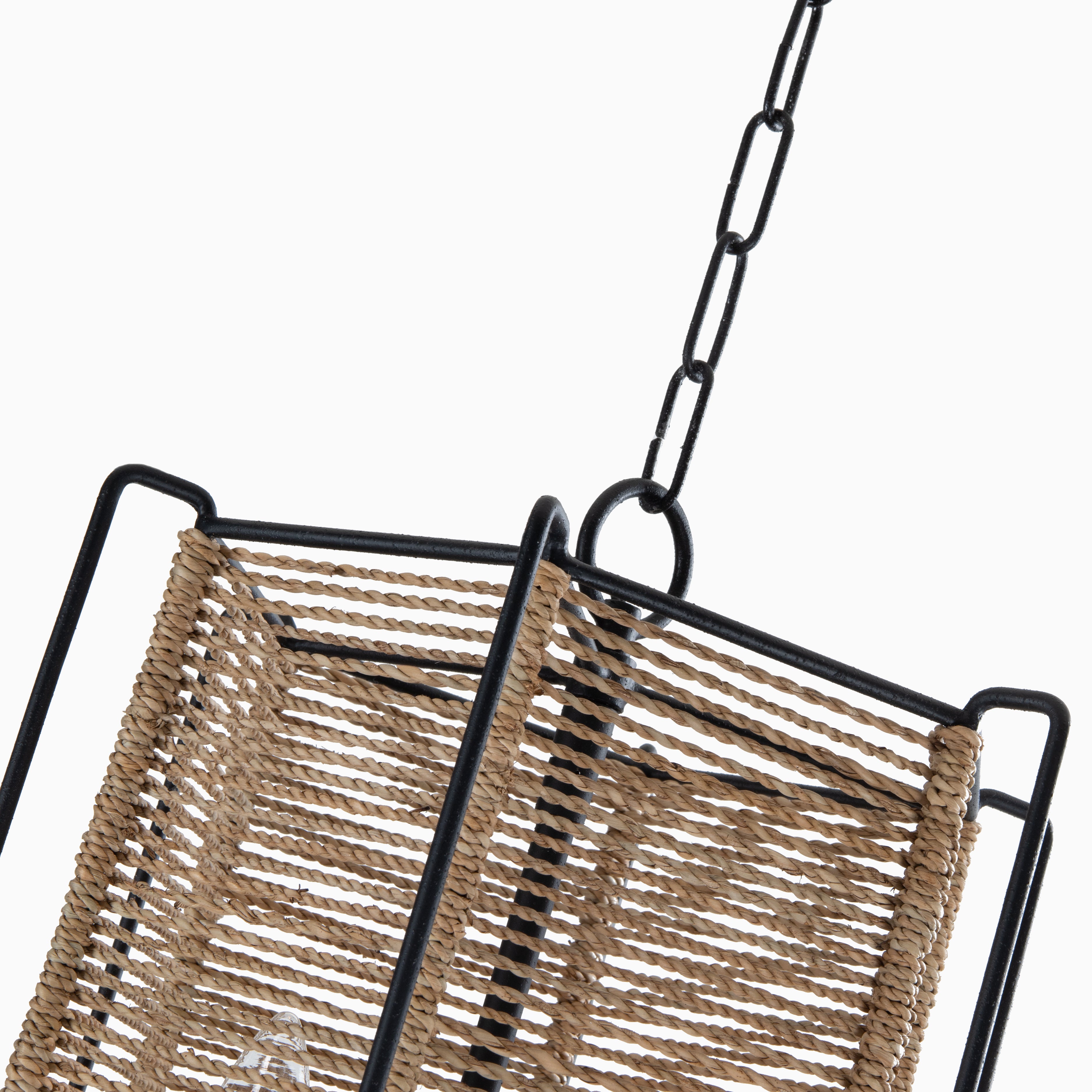 Ameena Lantern In Textured Black