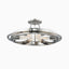 Polished chrome semi-flush ceiling light with a circular frame and exposed tubular bulbs, blending modern industrial style with sleek sophistication.
