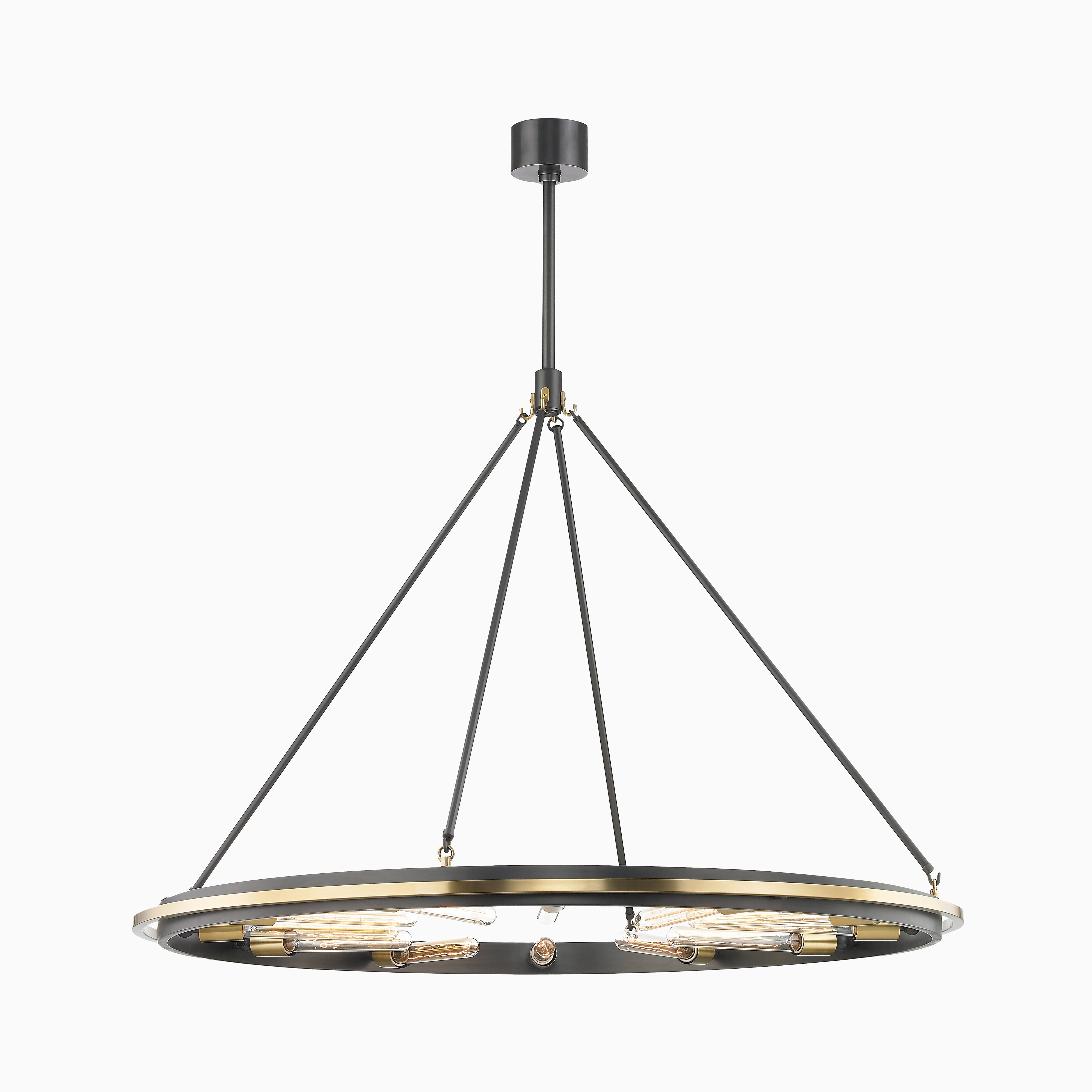 Clement Chandelier In Aged Old Bronze