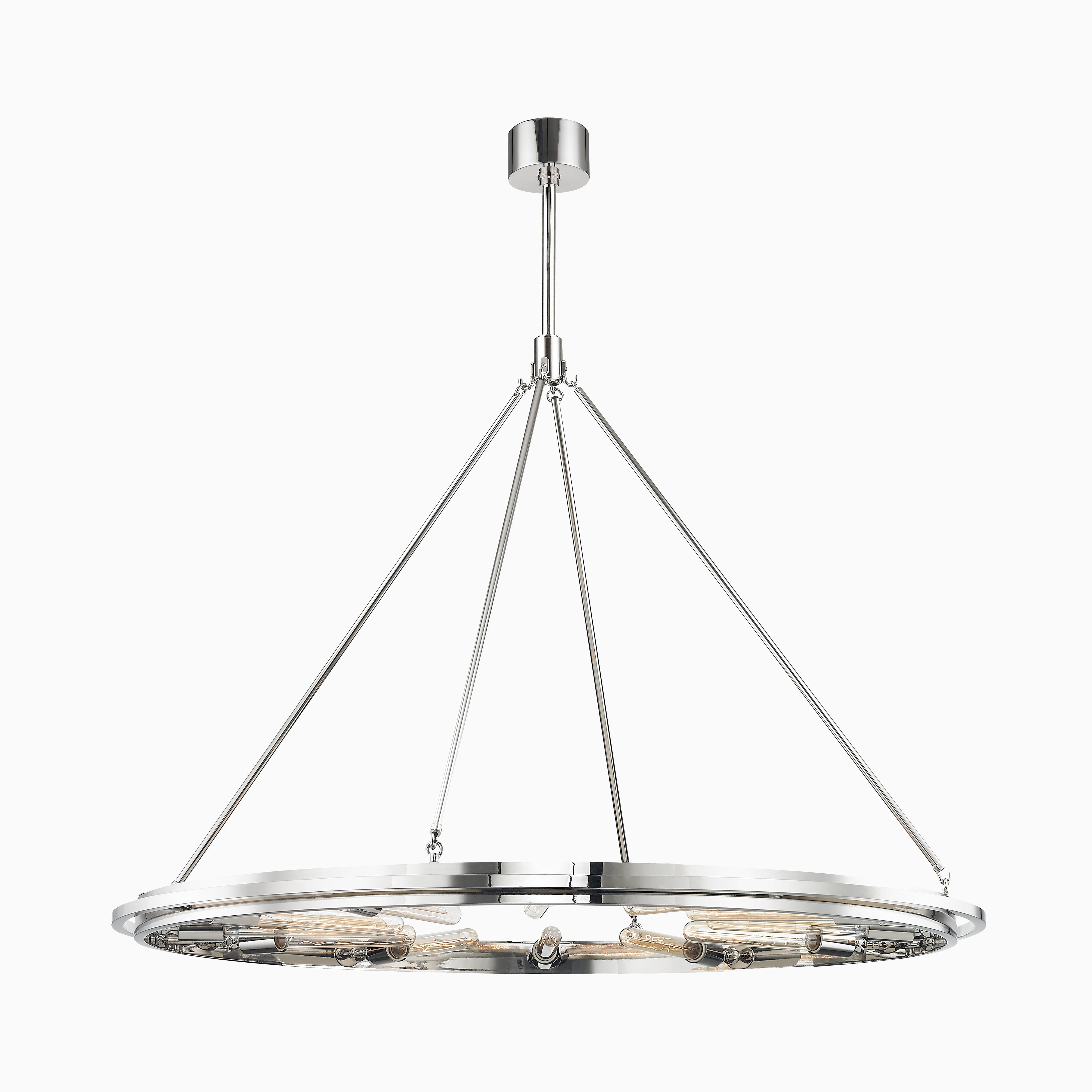 Clement Chandelier In Polished Nickel