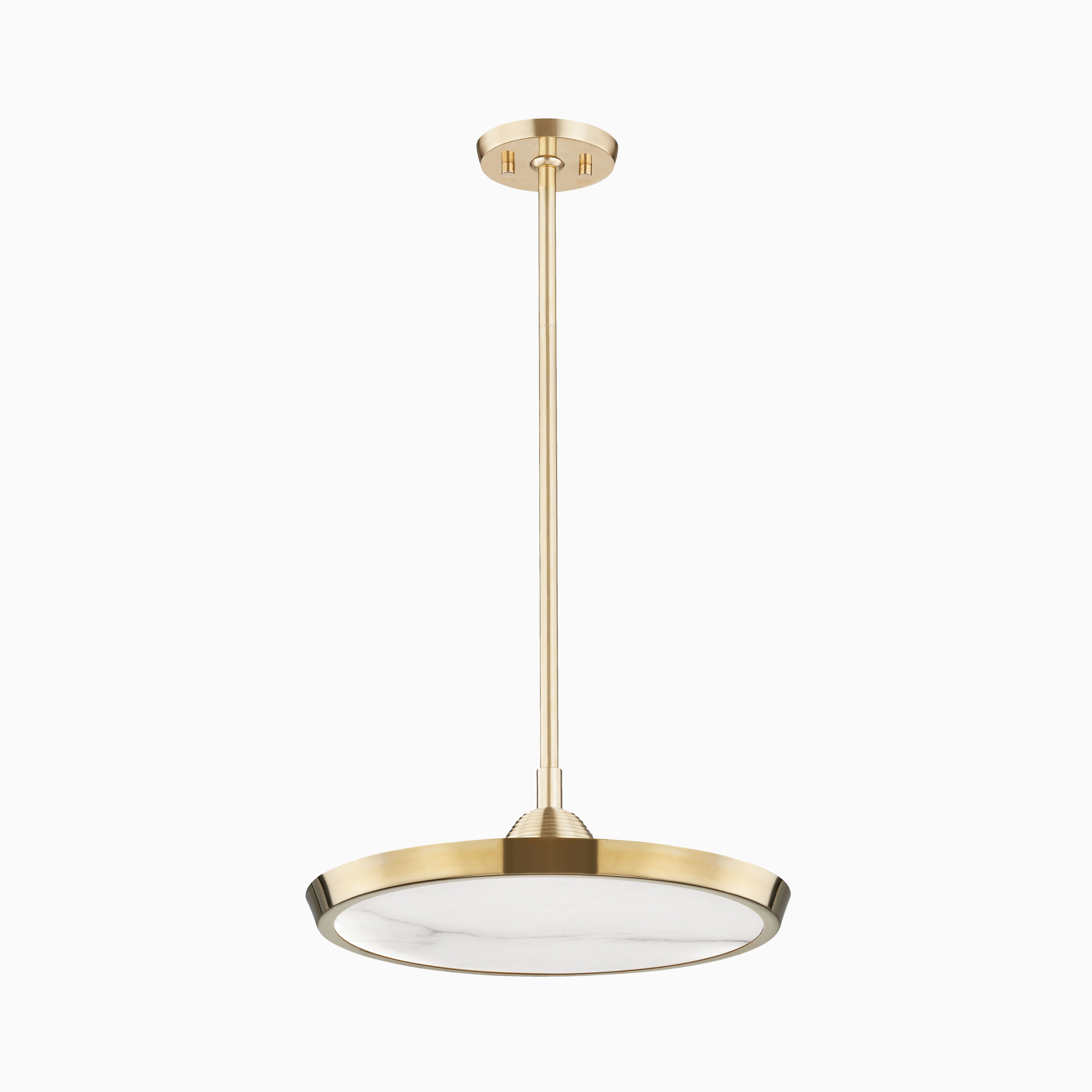 Hurley 15.5" Pendant In Aged Brass