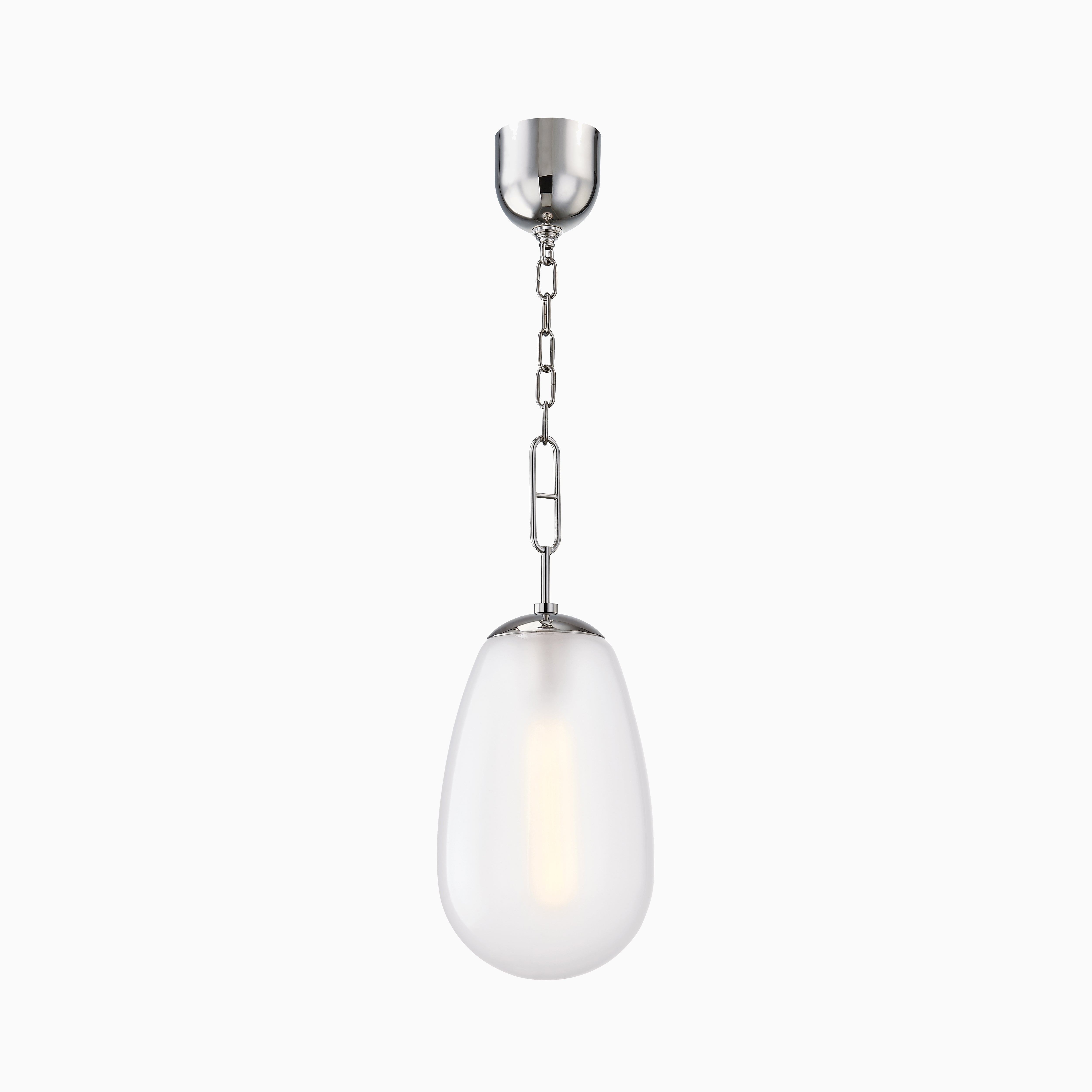 Runa 9" Pendant In Polished Nickel