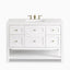 Bridgette 48" Single Vanity in Bright White with 3 cm White Zeus Quartz Top