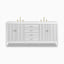 Sasha 72" Double Vanity in Bright White with 3 cm White Zeus Quartz Top