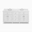Elodie 72" Double Vanity in Bright White with 3 cm White Zeus Quartz Top