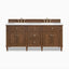 Elodie 72"Double Vanity in Mid-Century Walnut with 3 cm White Zeus Quartz Top