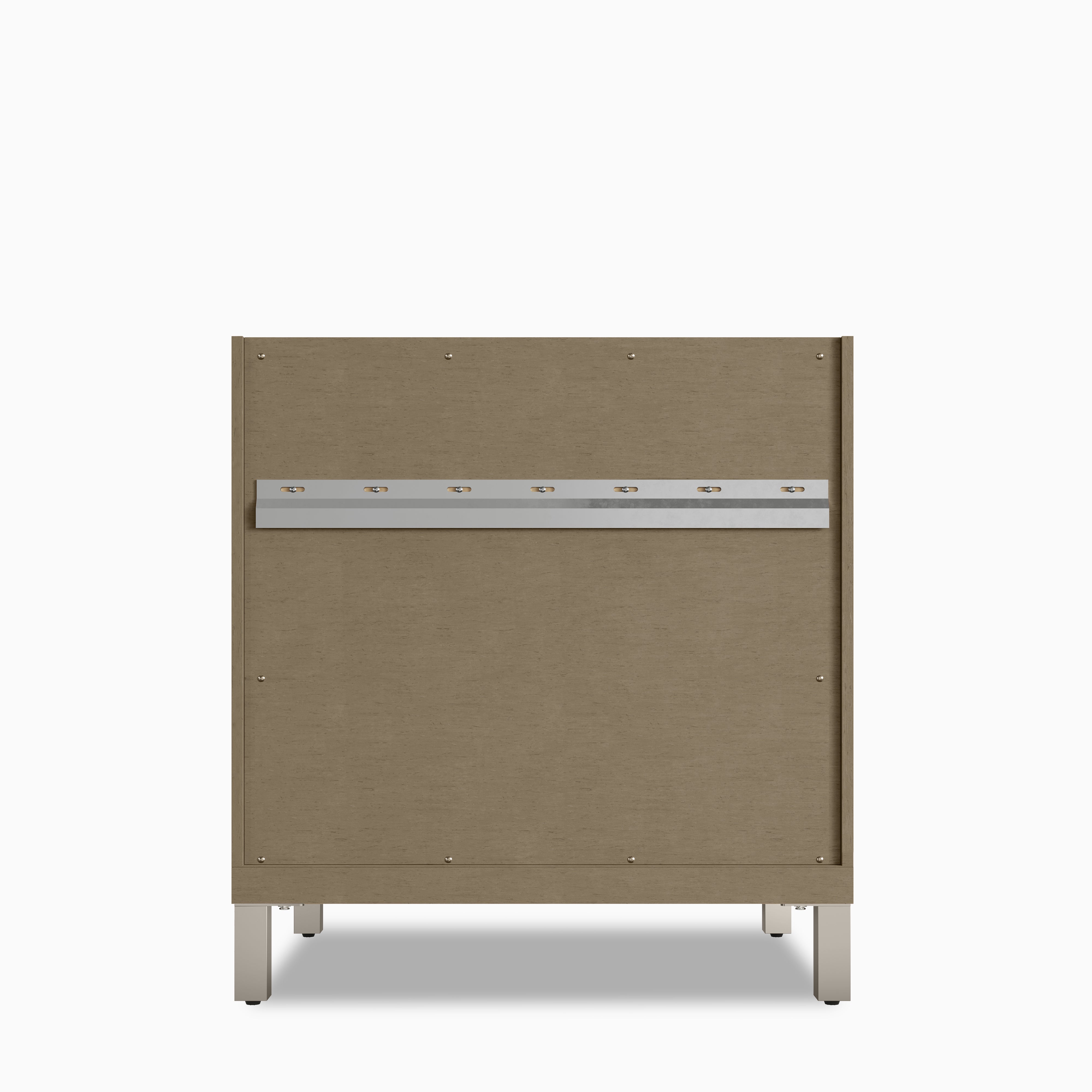 Janelle 30" Single Vanity in Walnut Whisper with 3 cm White Zeus Silestone Top