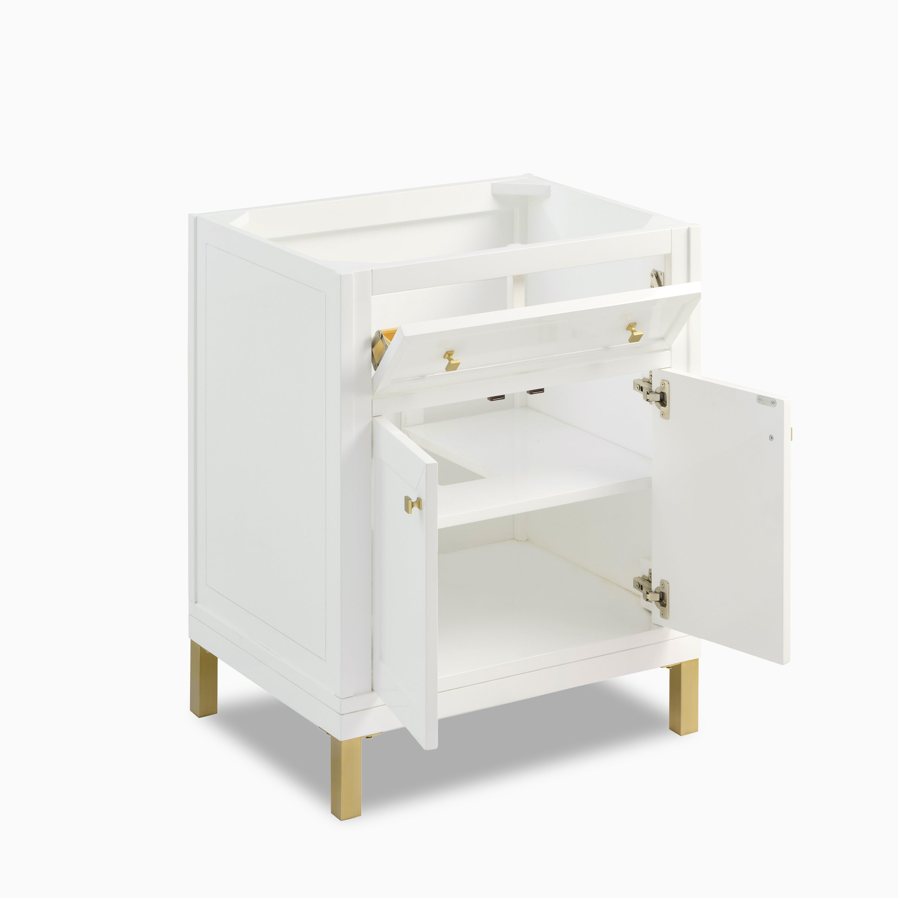 Janelle 30" Single Vanity in Glossy White with 3 cm White Zeus Silestone Top