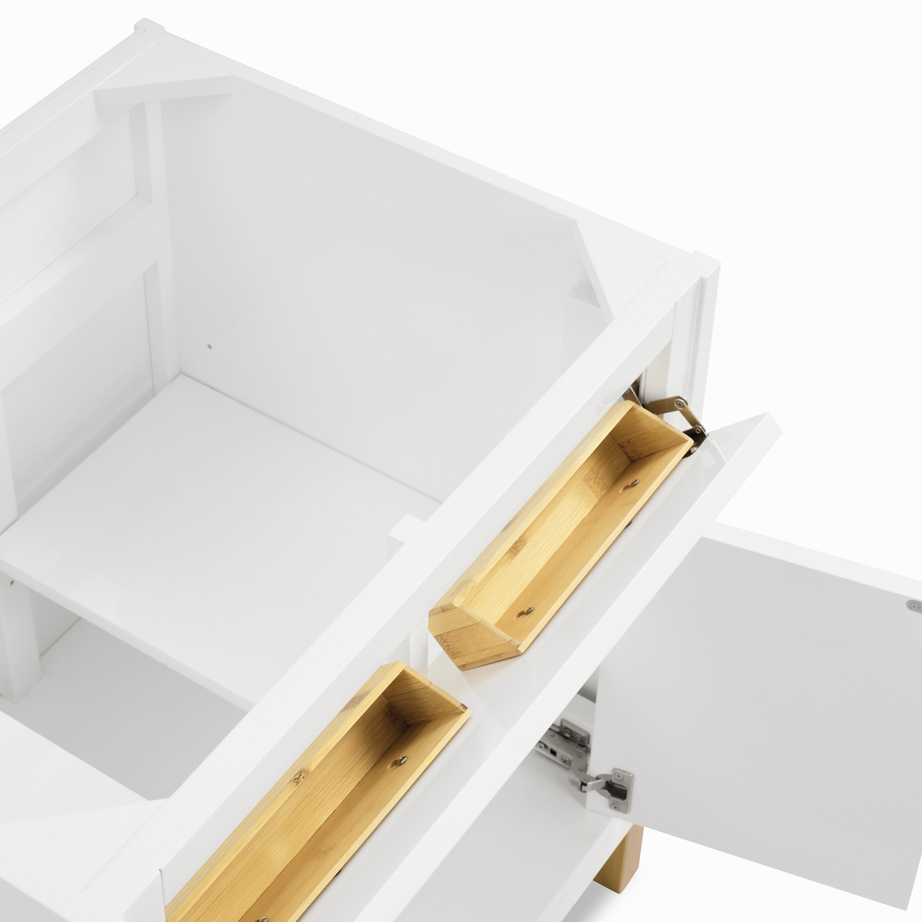 Janelle 30" Single Vanity in Glossy White with 3 cm White Zeus Silestone Top