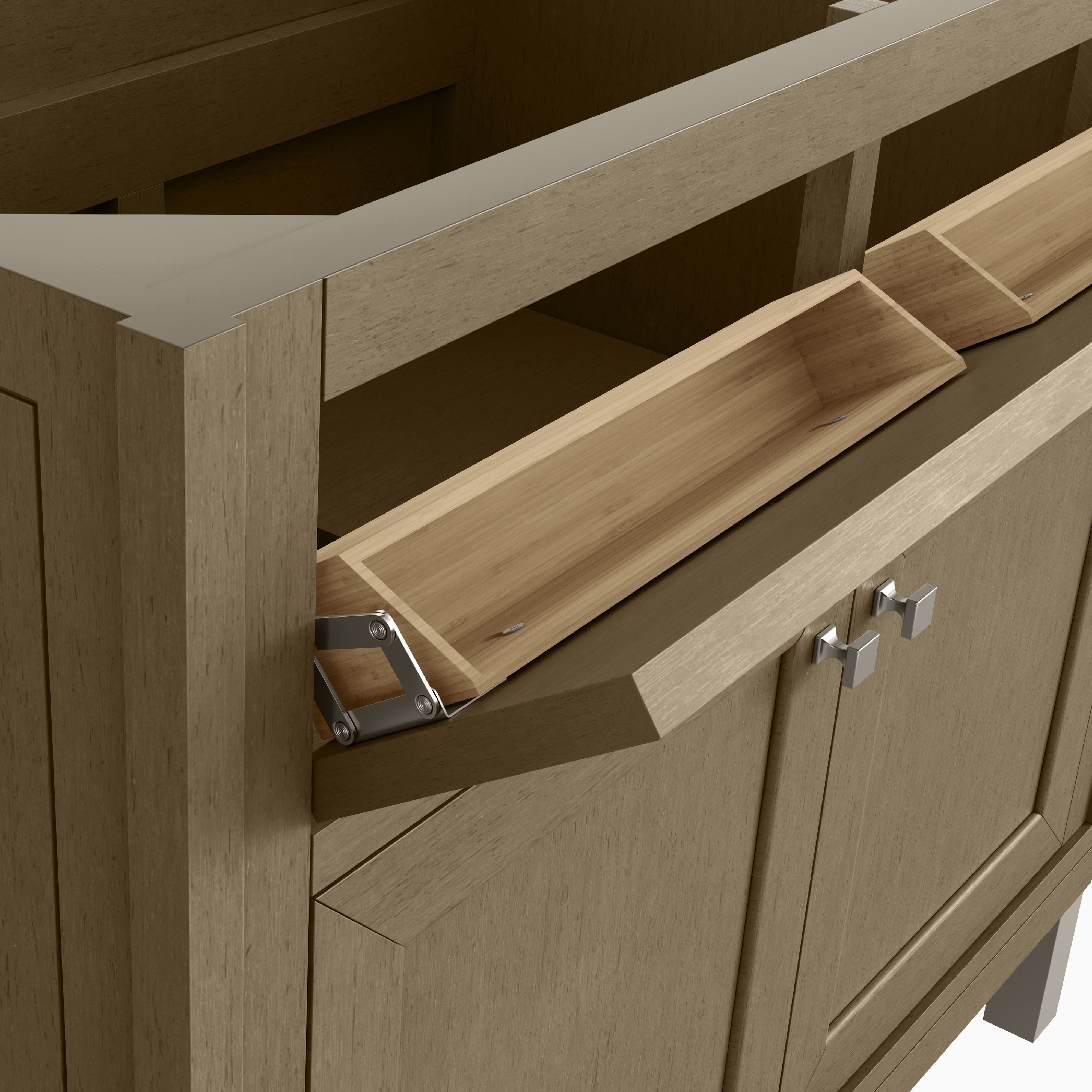Janelle 36" Single Vanity in Walnut Whisper with 3 cm White Zeus Silestone Top