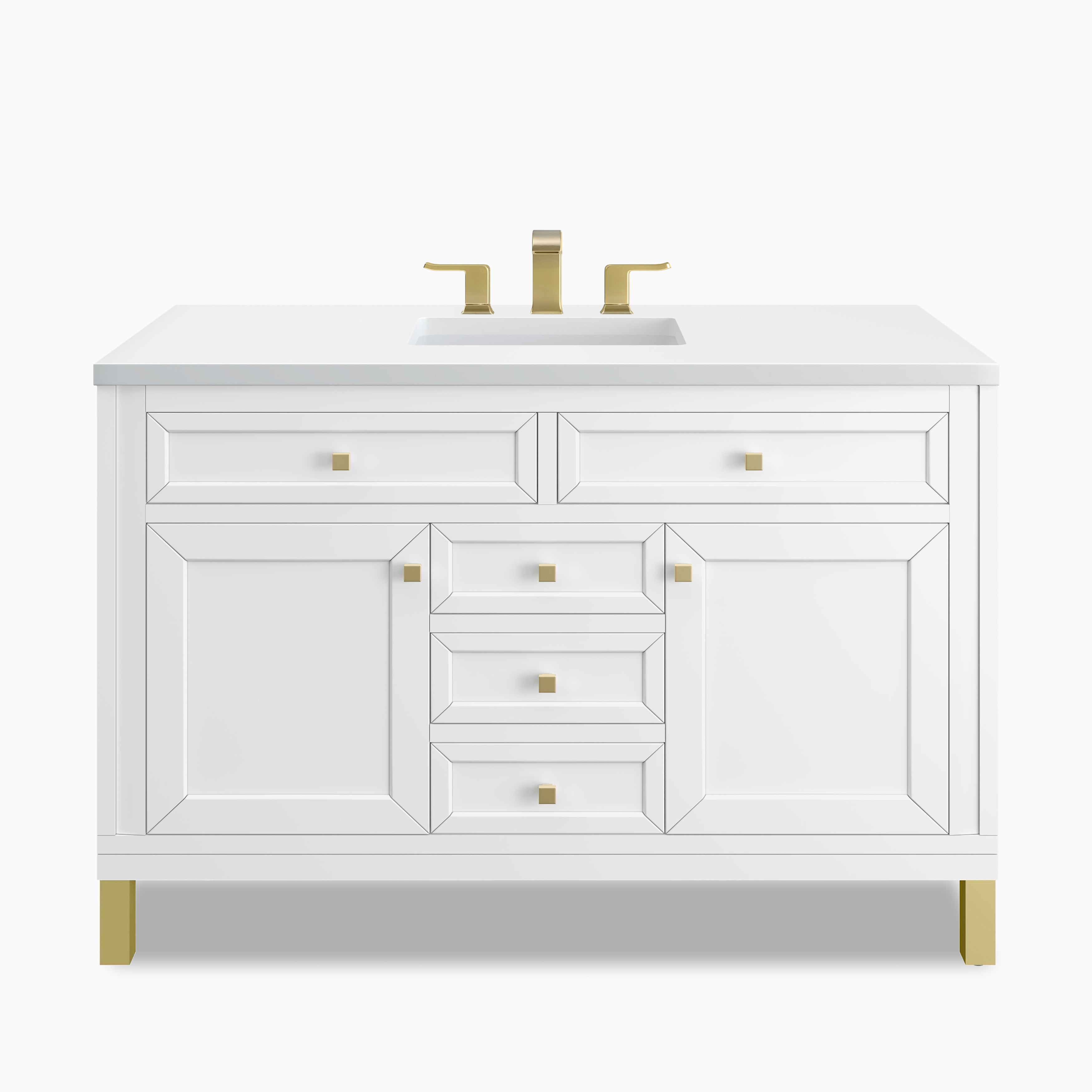 Janelle 48" Single Vanity in Glossy White with 3 cm White Zeus Silestone¨ Top