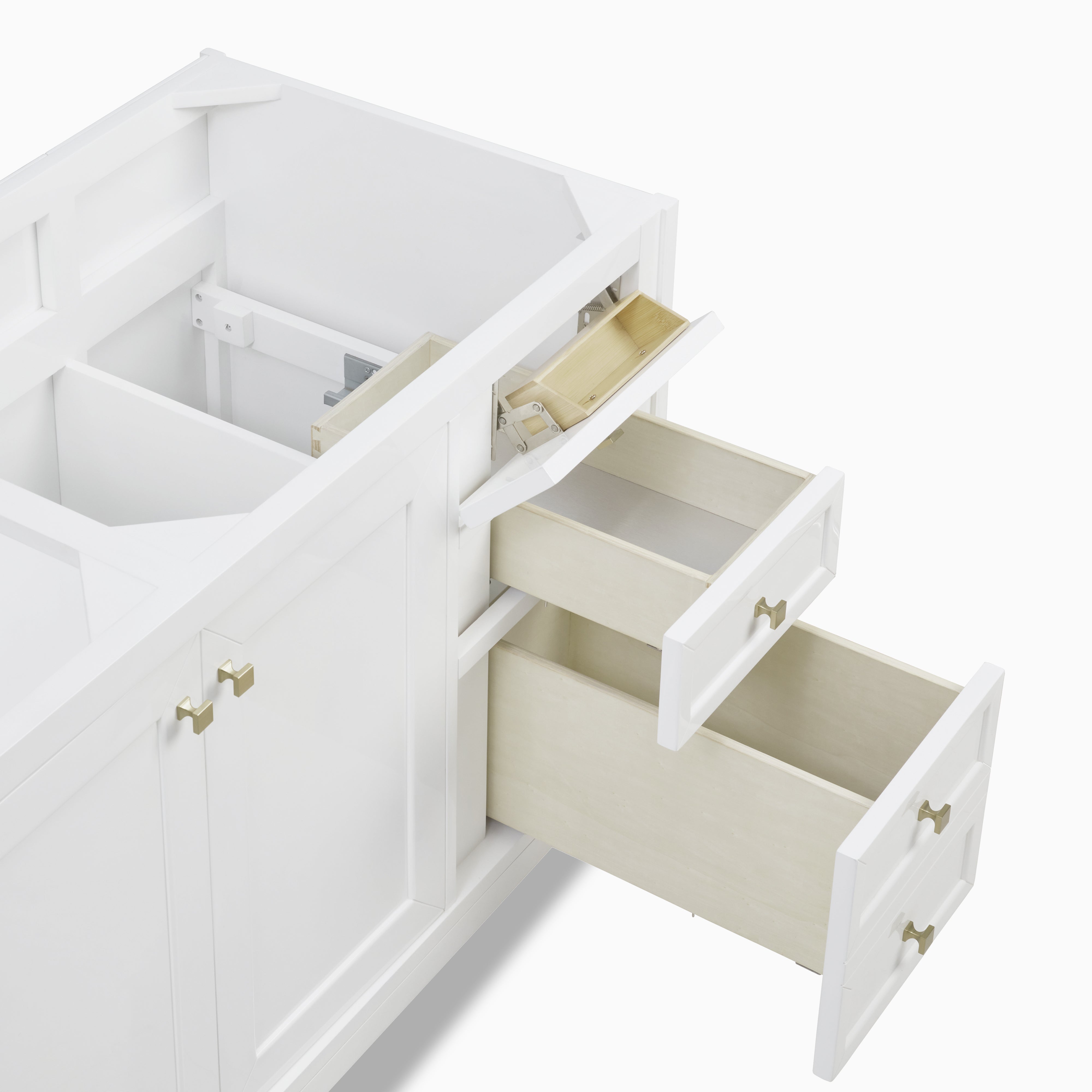 Janelle 60" Double Vanity in Glossy White with 3 cm White Zeus Silestone Top