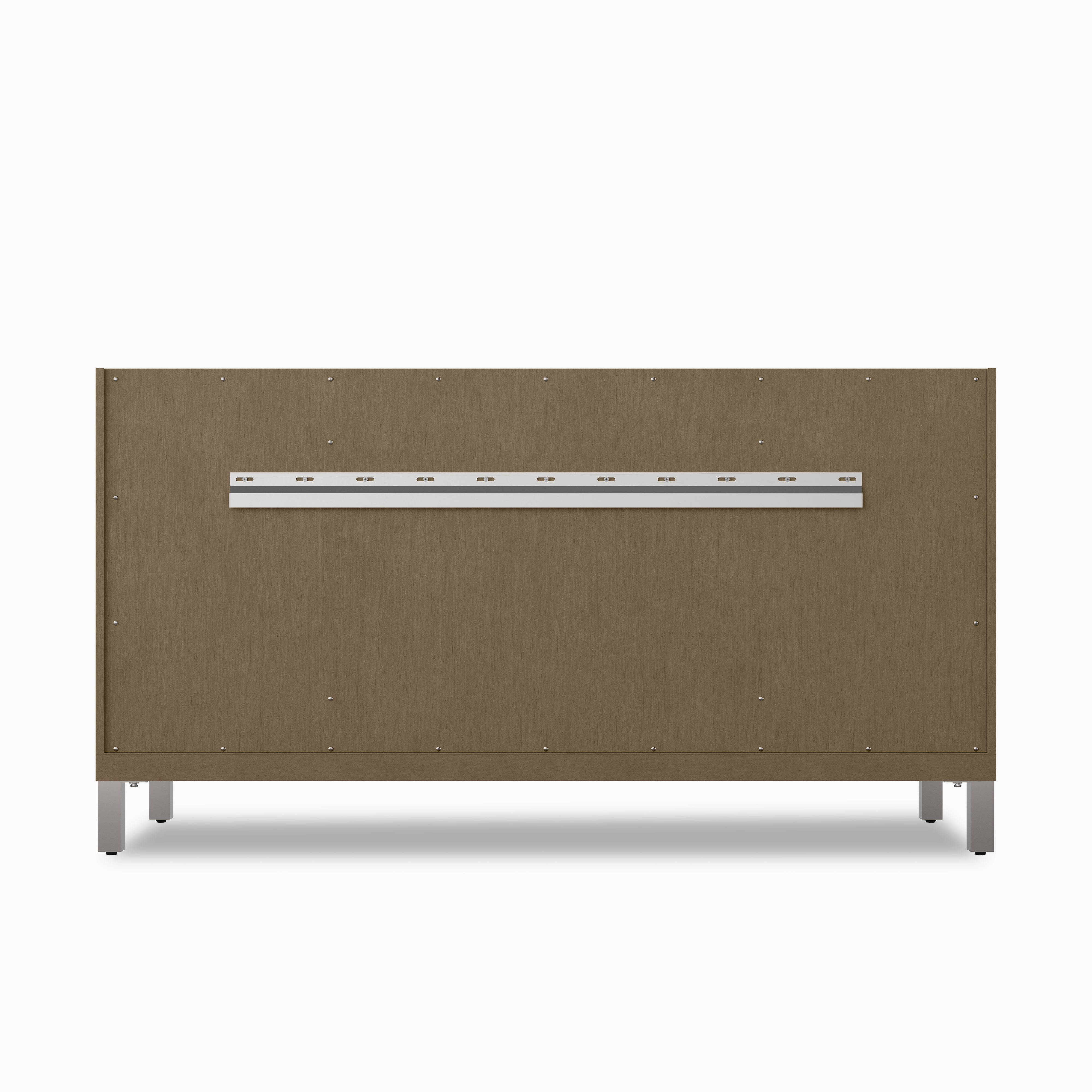 Janelle 60" Single Vanity in Walnut Whisper with 3 cm White Zeus Silestone Top