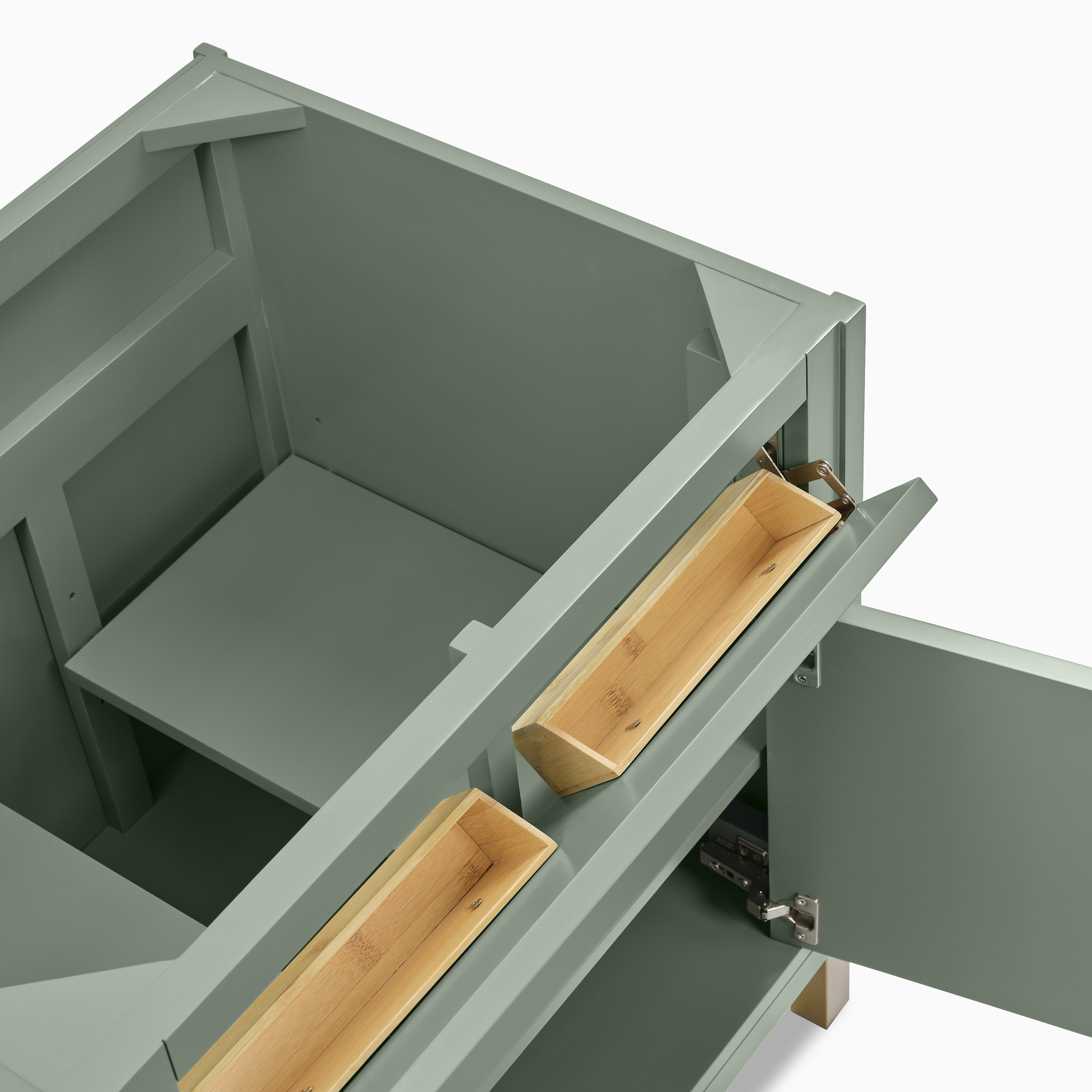 Janelle 30" Single Vanity in Smokey Celadon with 3 cm White Zeus Silestone¨ Top