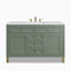 Janelle 48" Single Vanity in Smokey Celadon with 3 cm White Zeus Silestone Top