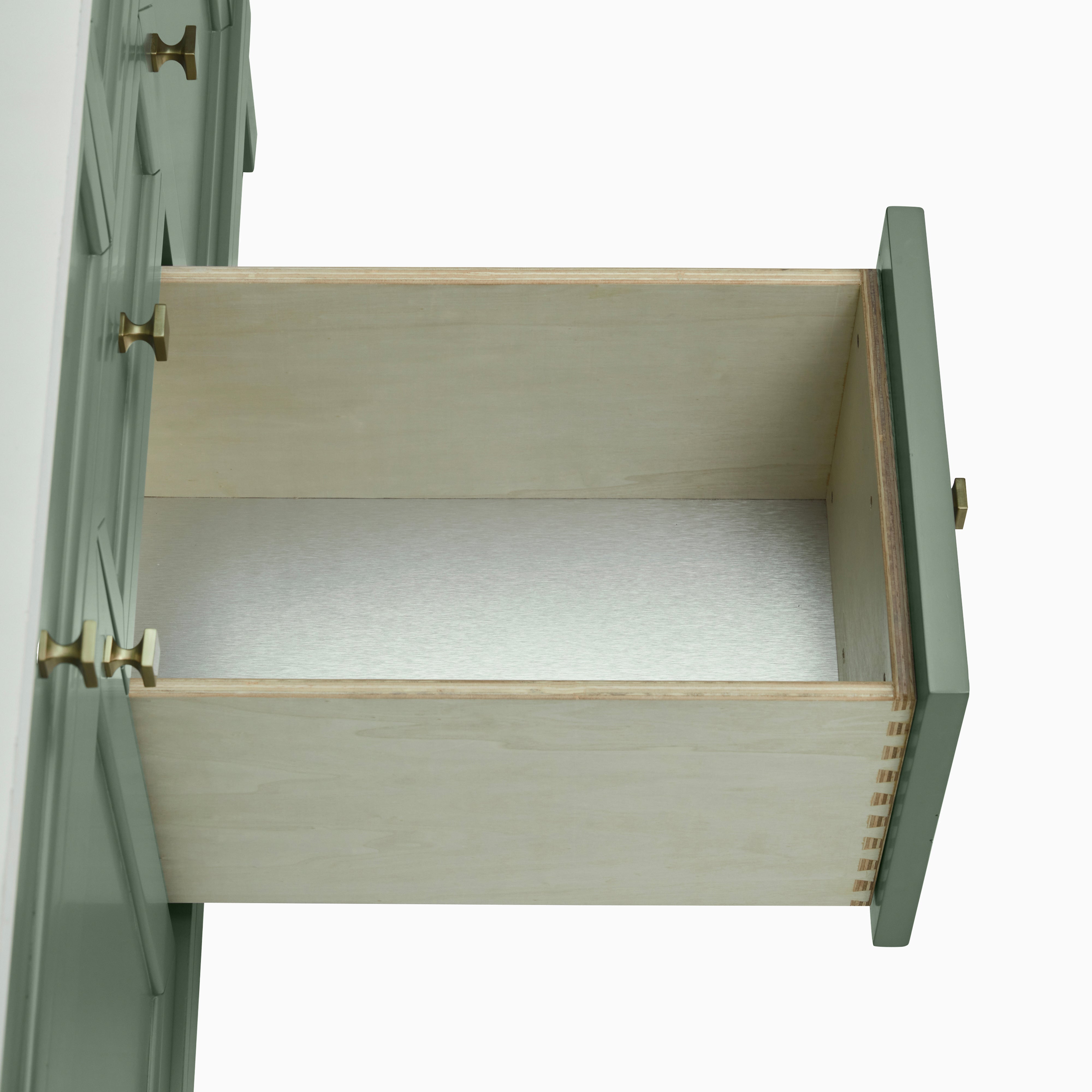 Janelle 48" Single Vanity in Smokey Celadon with 3 cm White Zeus Silestone¨ Top