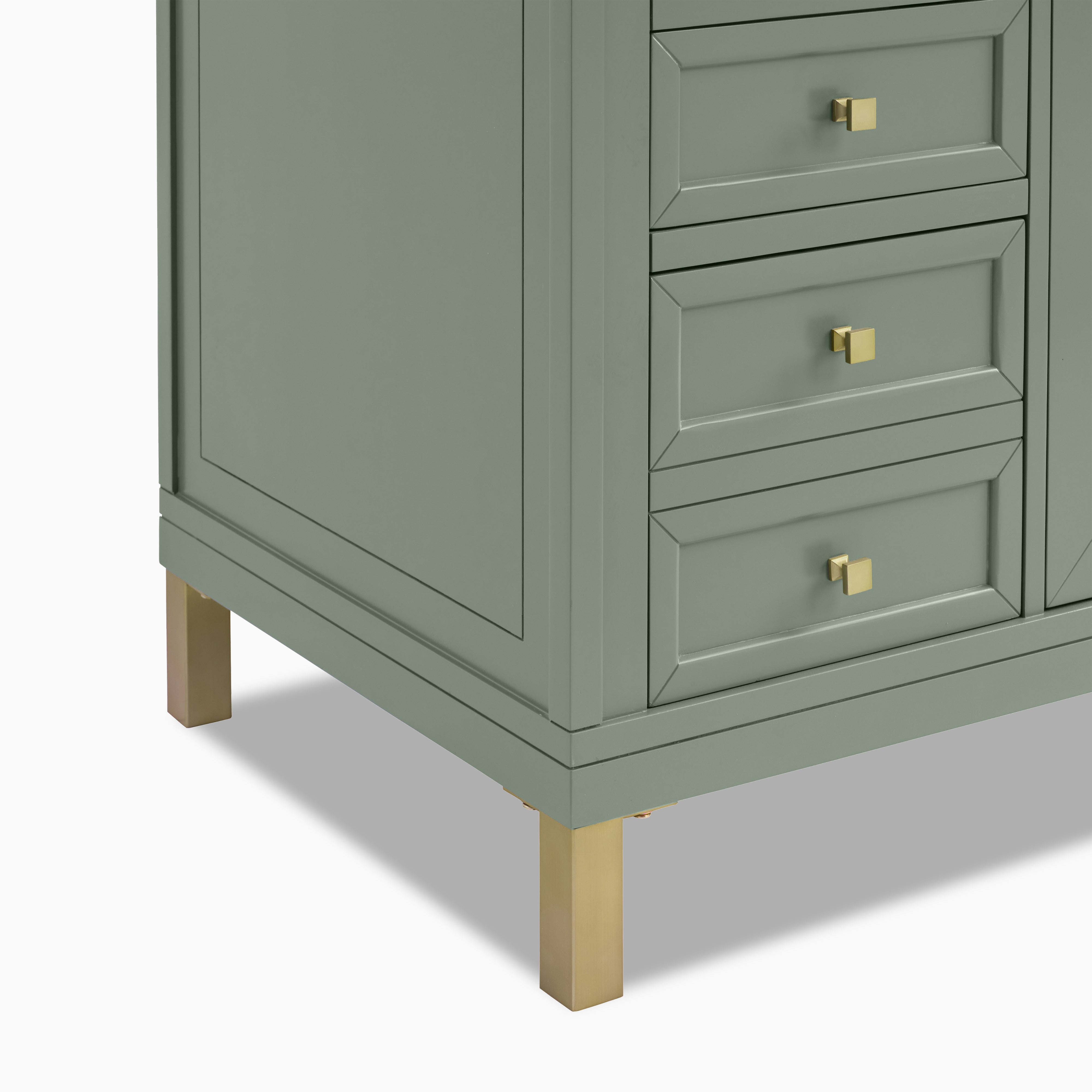 Janelle 60" Double Vanity in Smokey Celadon with 3 cm White Zeus Silestone¨ Top