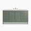 Janelle 60" Single Vanity in Smokey Celadon with 3 cm White Zeus Silestone Top