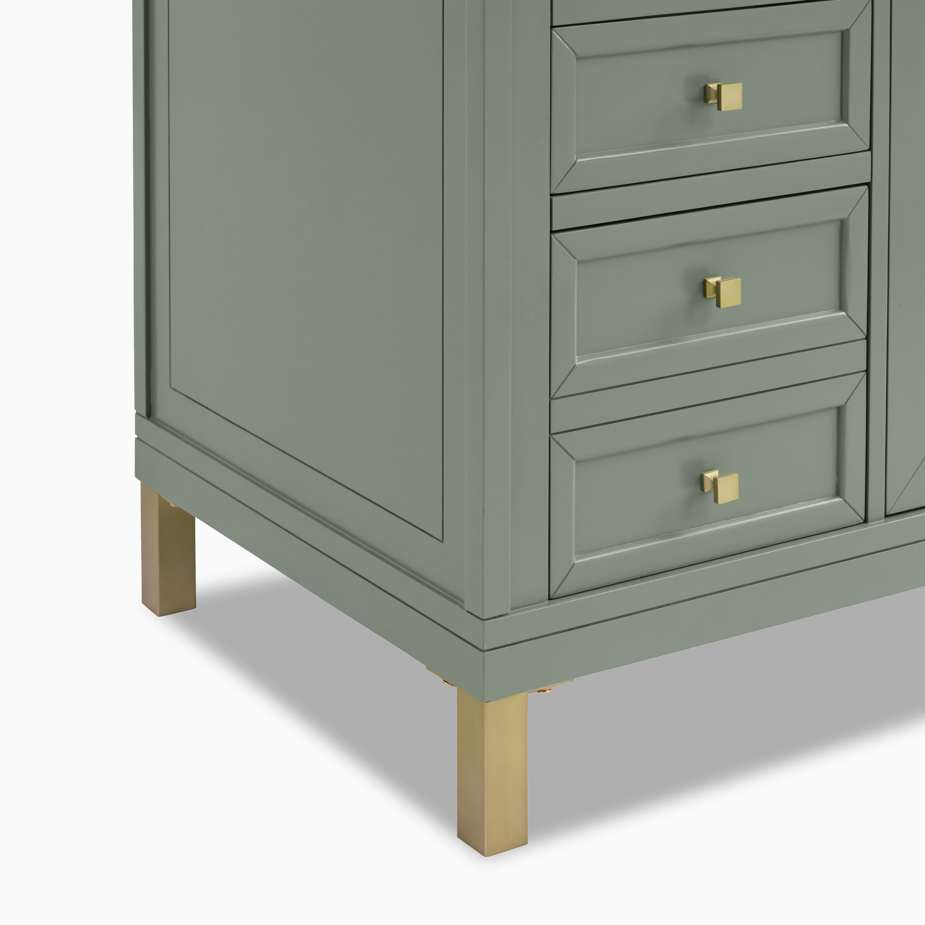 Janelle 60" Single Vanity in Smokey Celadon with 3 cm White Zeus Silestone¨ Top