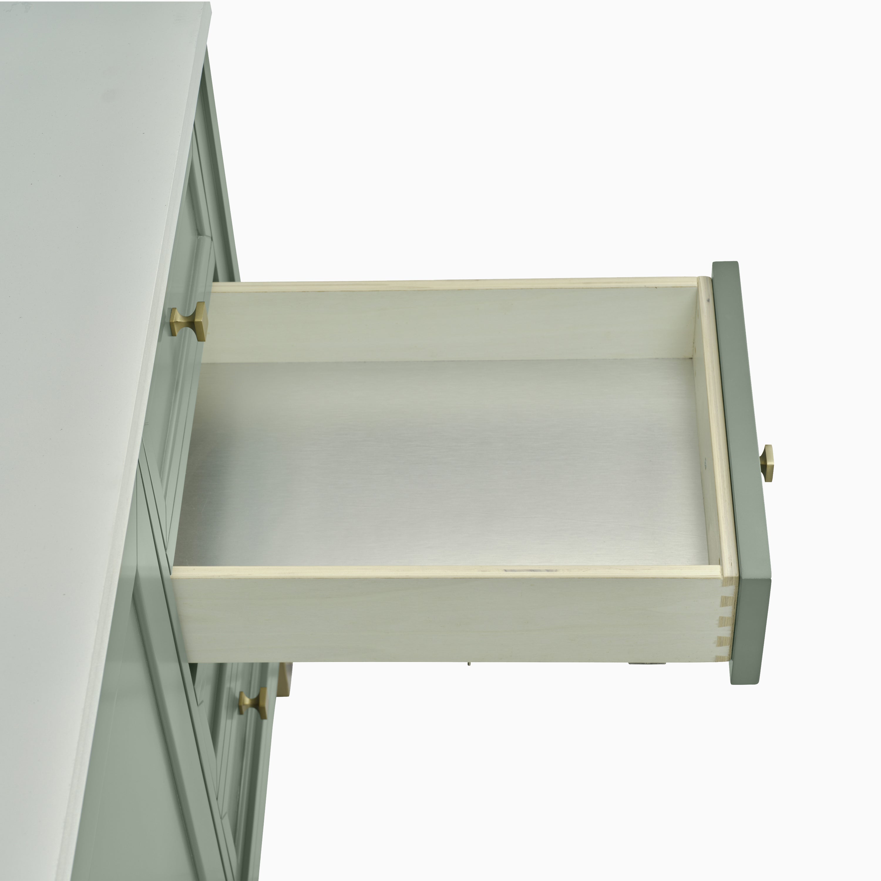 Janelle 60" Single Vanity in Smokey Celadon with 3 cm White Zeus Silestone¨ Top